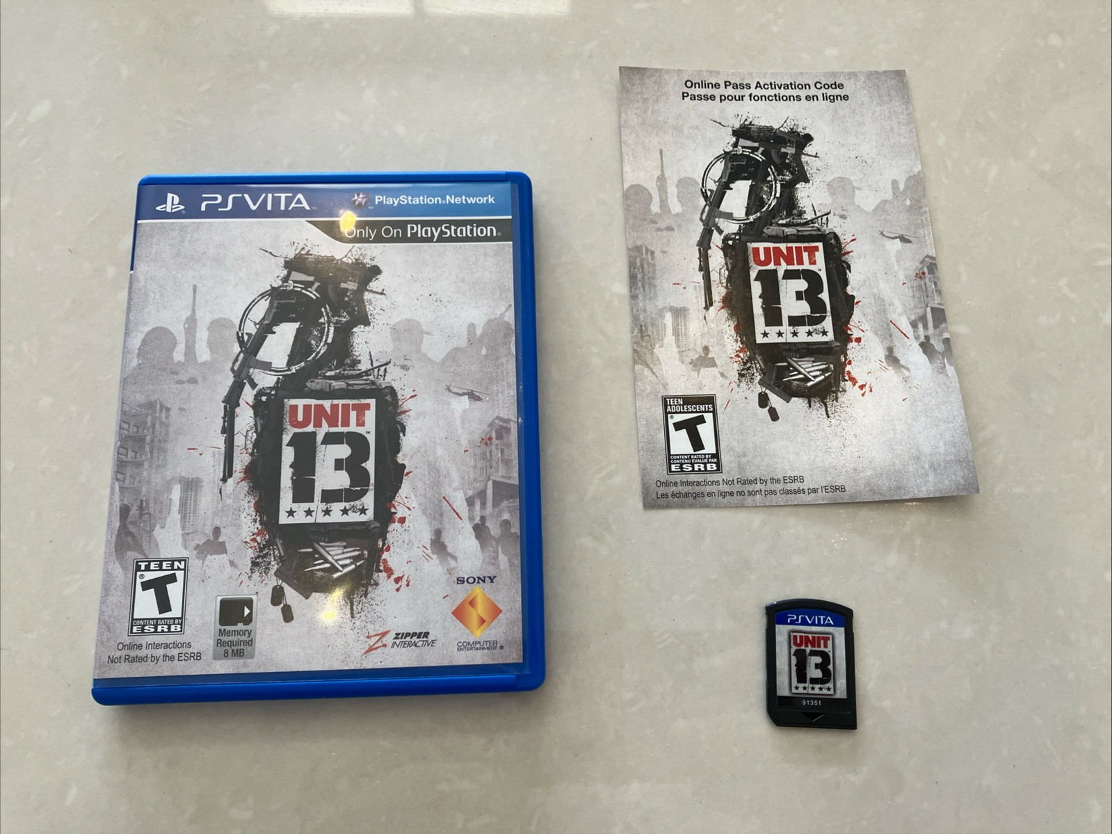 Unit 13 Vita CIB Complete w Insert. Tested (Sony PlayStation PS Vita, 2012)