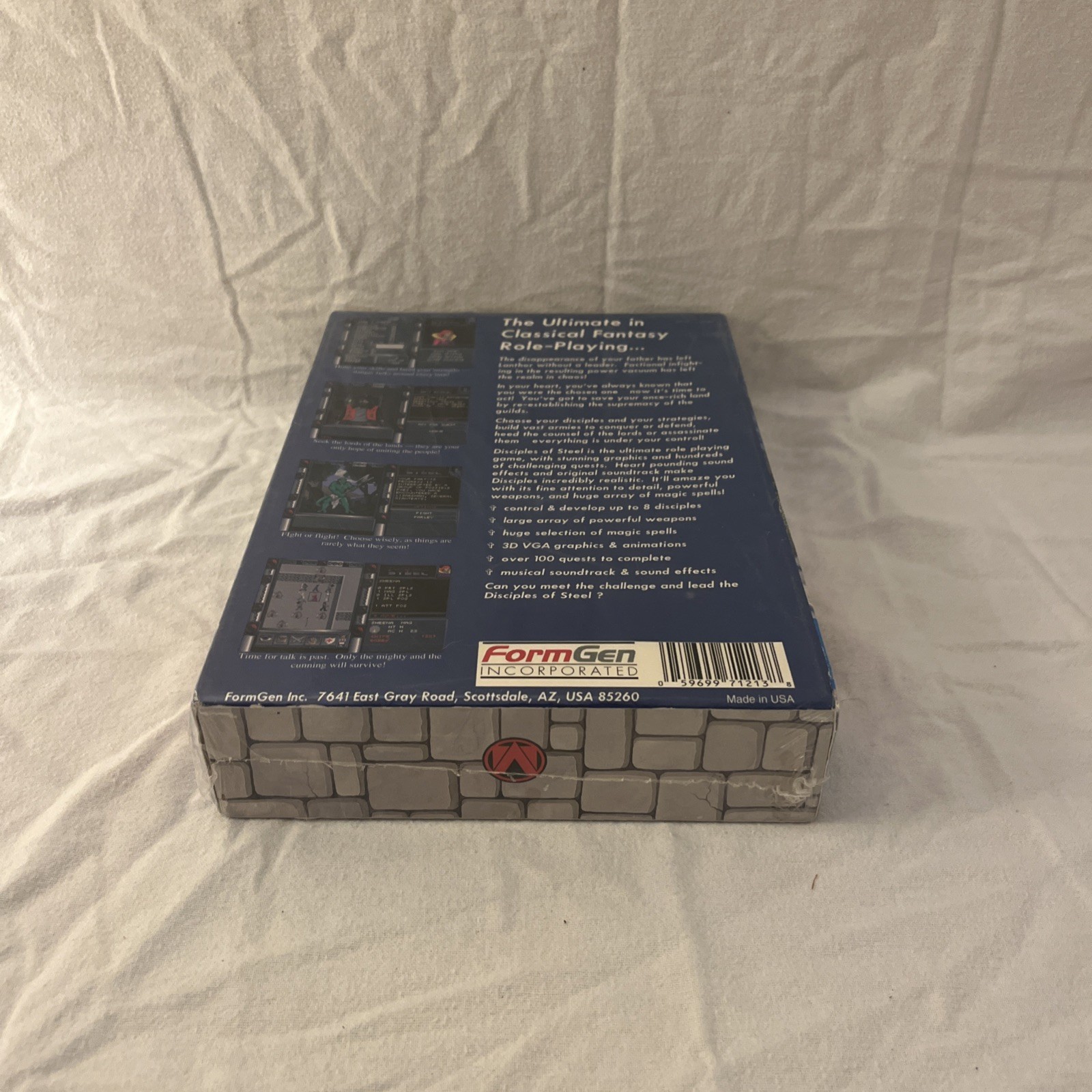 Disciples Of Steel Big Box MegaSoft/FromGen DOS 3.5″ Rare w/ Outer Sleeve + More