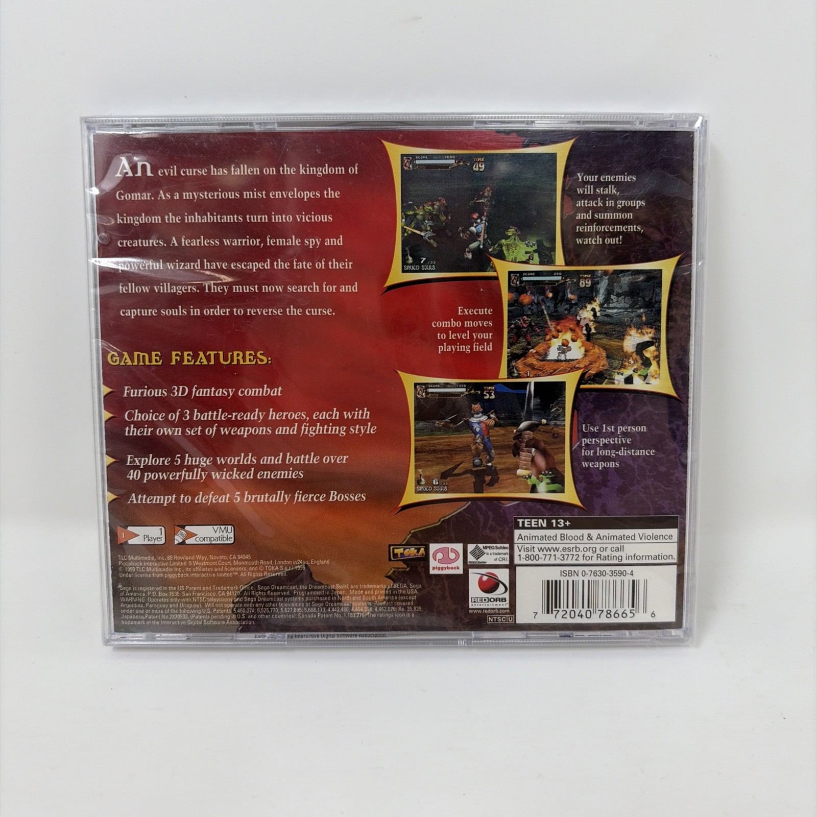 Soul Fighter (Sega Dreamcast, 1999) – Red Orb – Sealed / Brand New!