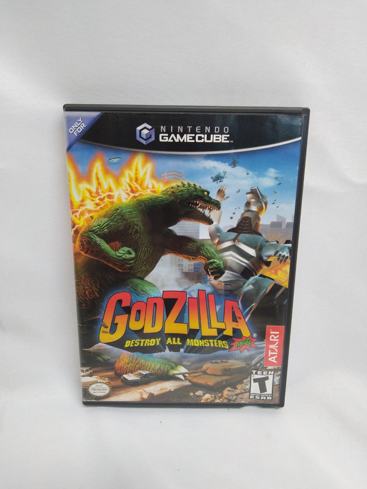 Gamecube Godzilla Destroy All Monsters Melee Nintendo Game Case & Manual 2002