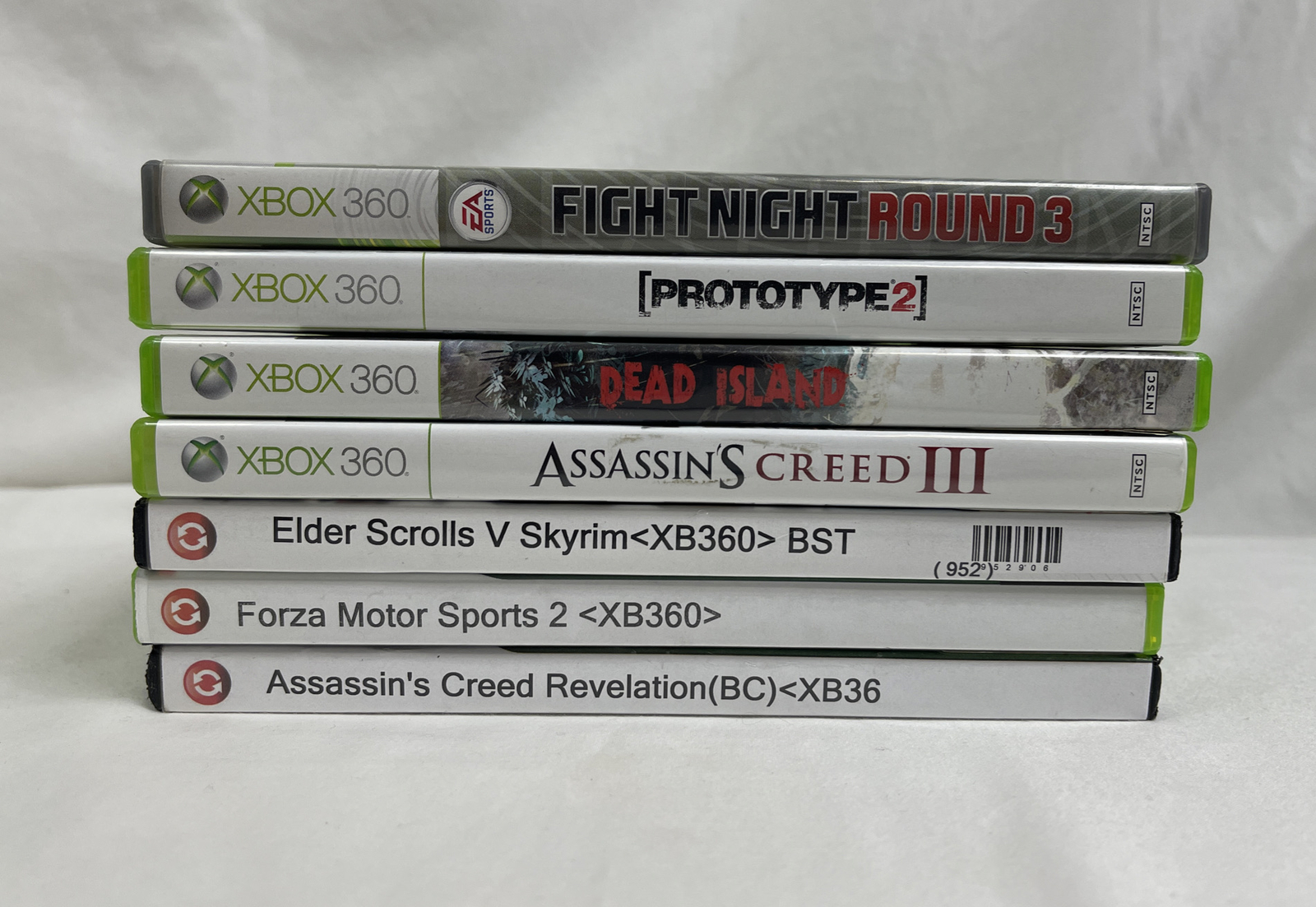 Lot Of 7 Xbox 360 Games Fight Night R3 Assassins Creed 3 Forza Motor Sports 2