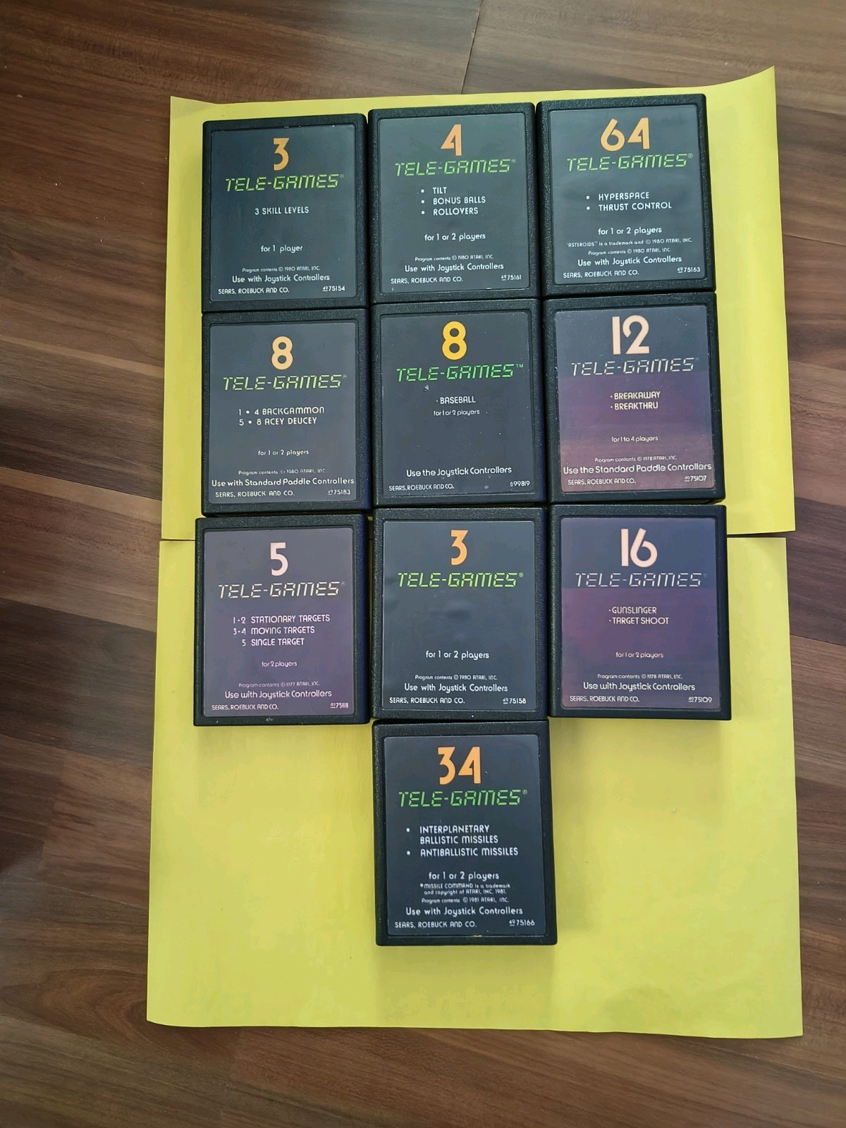 21 Atari 2600 Games Made By Tele-Games and 4 Original Manuals, Good Condition
