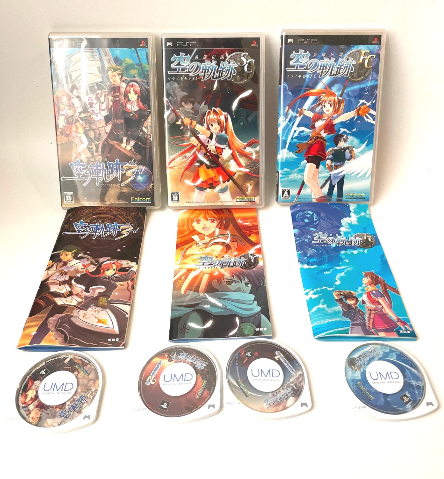 The Legend of Heroes: Trails in the Sky FC/SC/the 3rd Sony PSP Game Set of 3