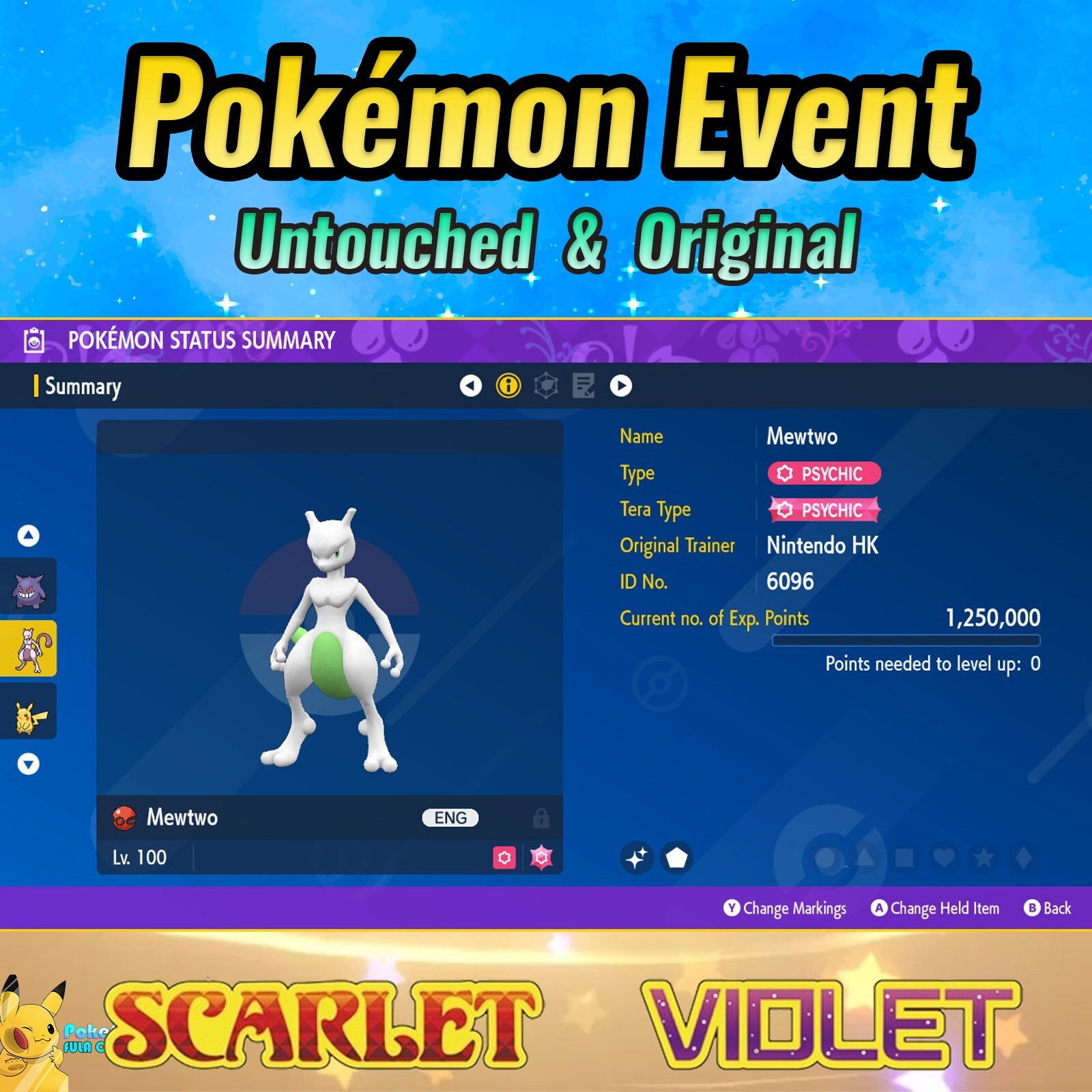 ✨ Shiny Mewtwo Event | Nintendo Hong Kong | Pokémon Scarlet & Violet | UNTOUCHED