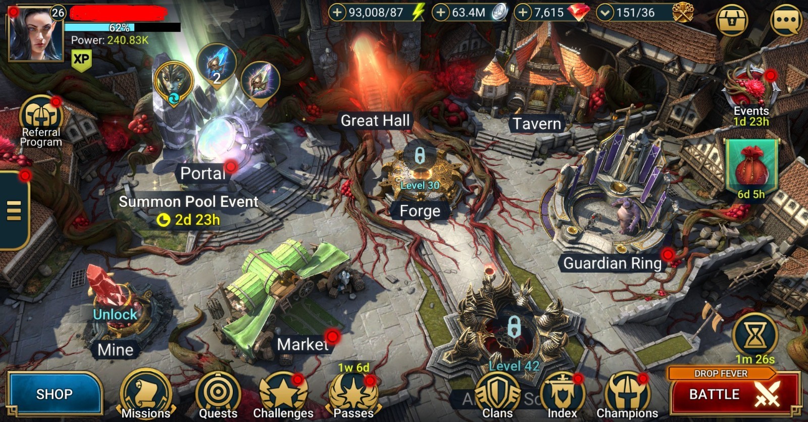 Raid Shadow Legends | Starter acc with Narses : 93k energy / 27 Legendary heroes