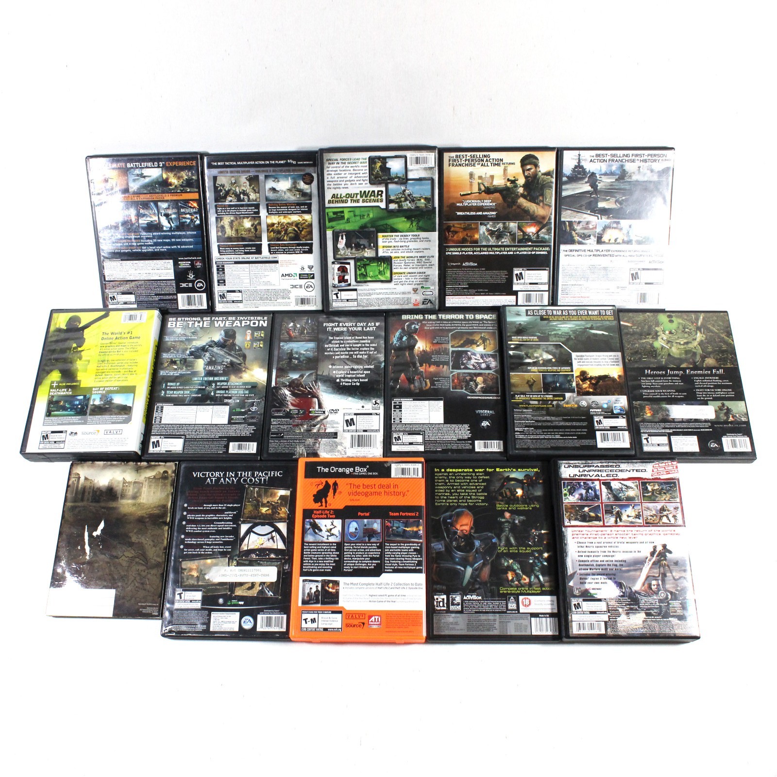 Lot of 16 Classic FPS Action Shooter PC Games, Various Titles – Free Shipping