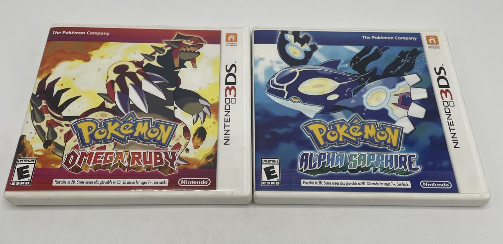Pokemon Omega Ruby + Alpha Sapphire Nintendo 3DS Lot Of 2 Games Cart + Case
