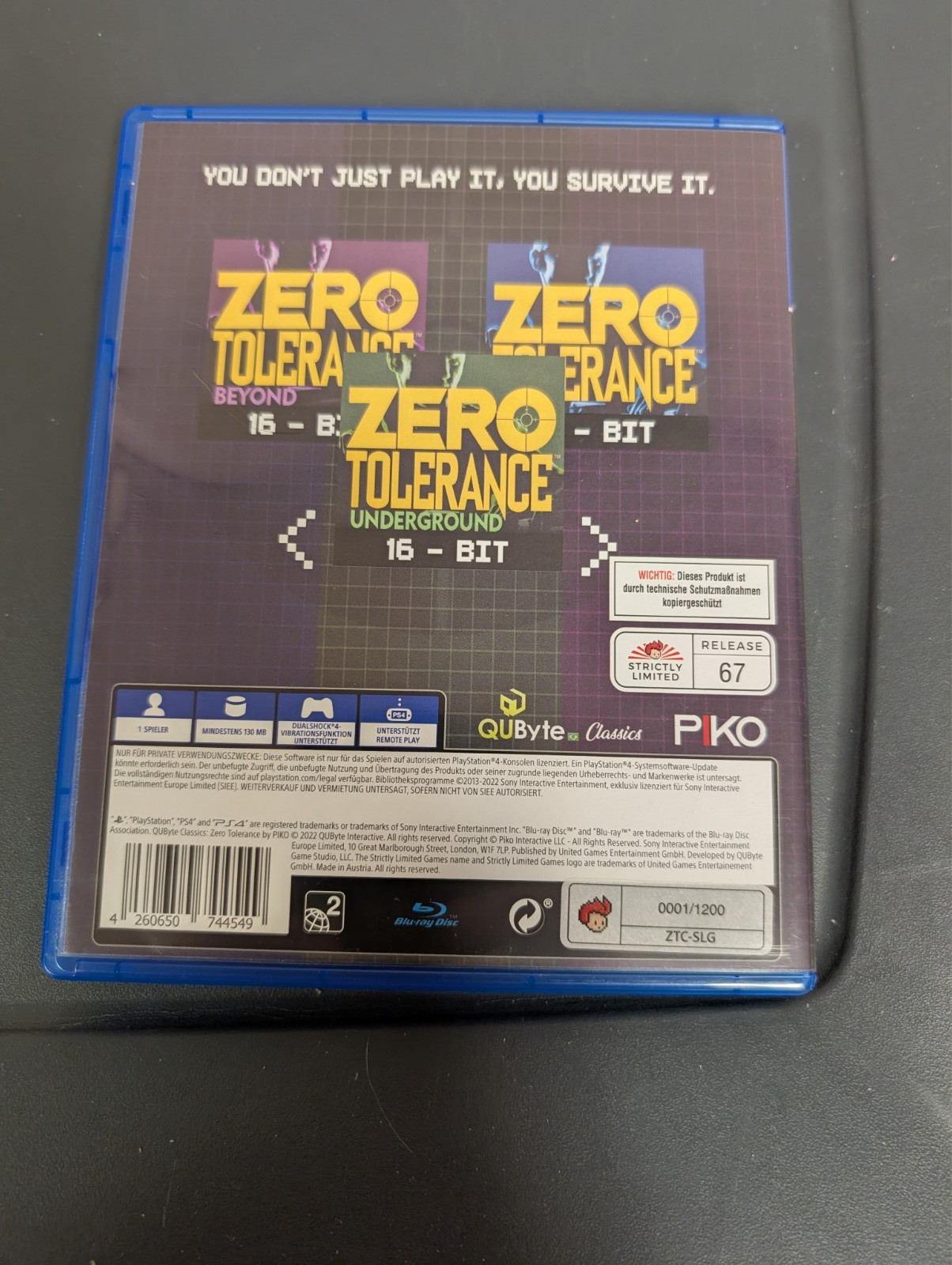 Zero Tolerance Collection w/ Art Card – PS4 – Strictly Limited Games – Very Good