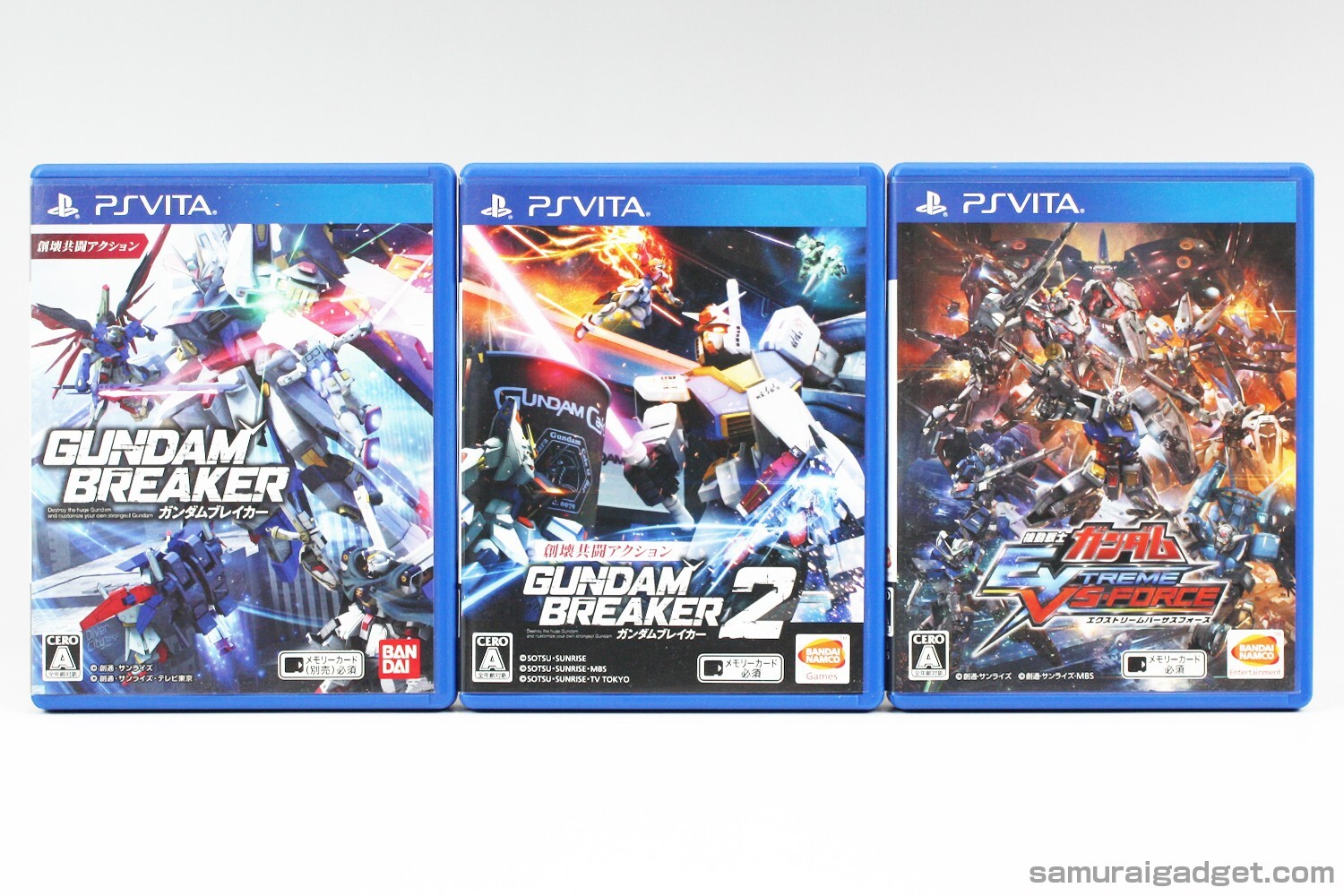 Gundam Breaker 1+2 & Mobile Suit Gundam Extreme VS-Force (3Games) PS VITA PSVITA