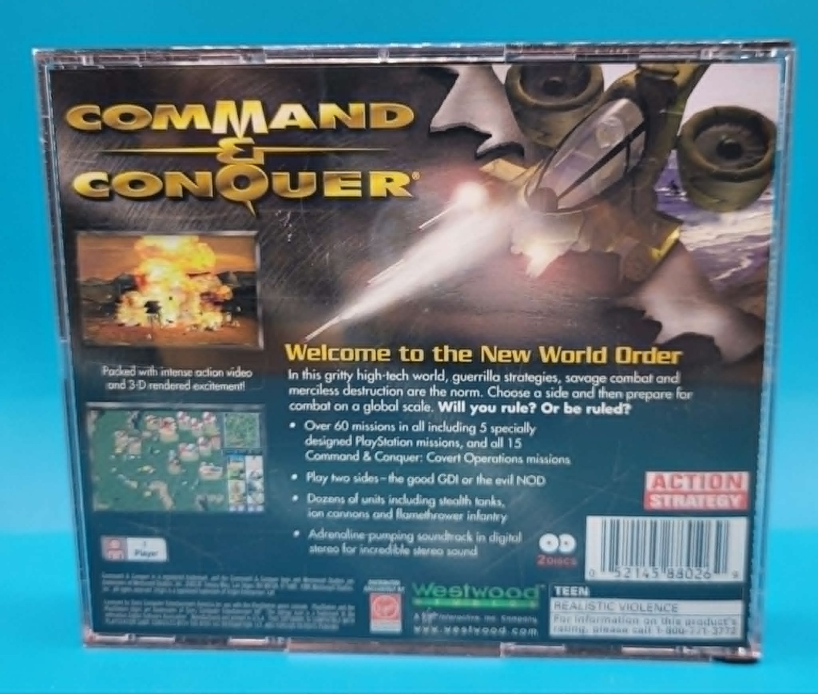 Command & Conquer (Sony PlayStation 1 PS1, 1995) Complete – Tested & Working!