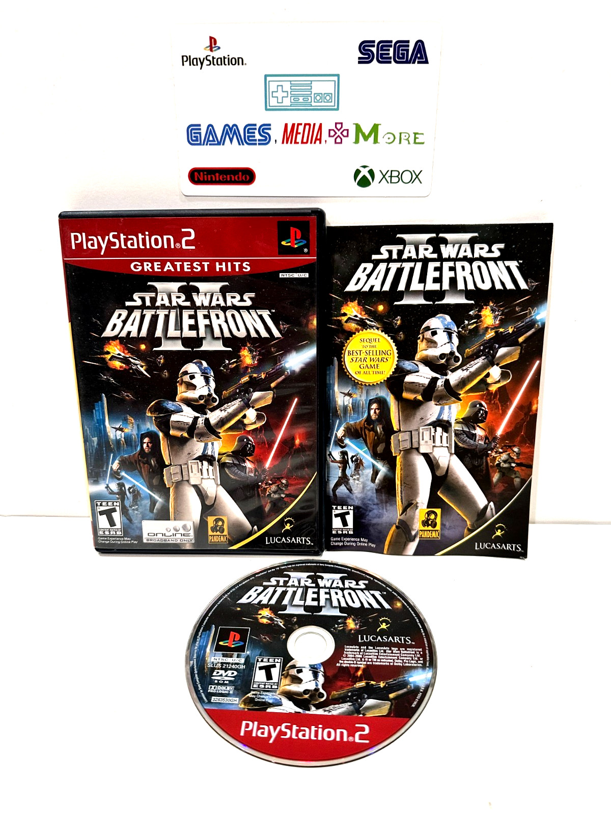 Star Wars: Battlefront II (Sony PlayStation 2, 2005) PS2 Complete TESTED CIB