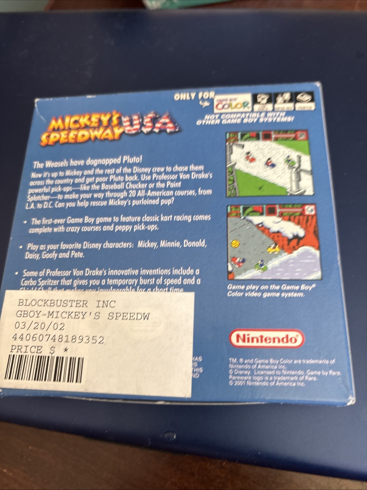 Mickey’s Speedway USA (Nintendo Game Boy Color, 2001)