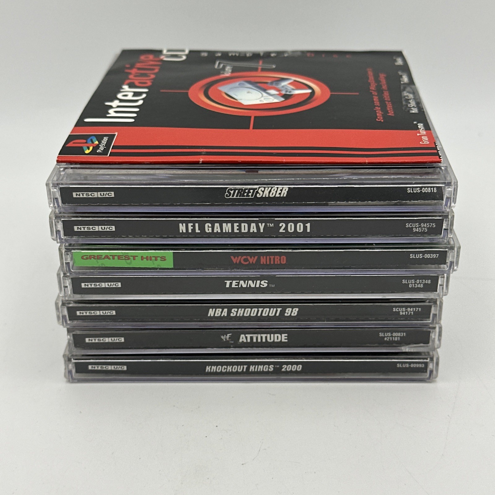 PS1 Lot Of 8 Games PlayStation Mixed Sports Lot Various Wrestling WWF WCW & More