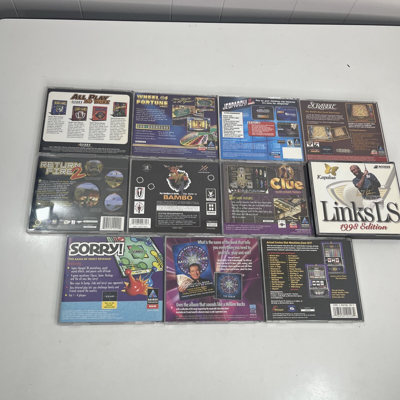 Vintage PC Lot Of Video Games Jewel Cases Various Titles Good Condition