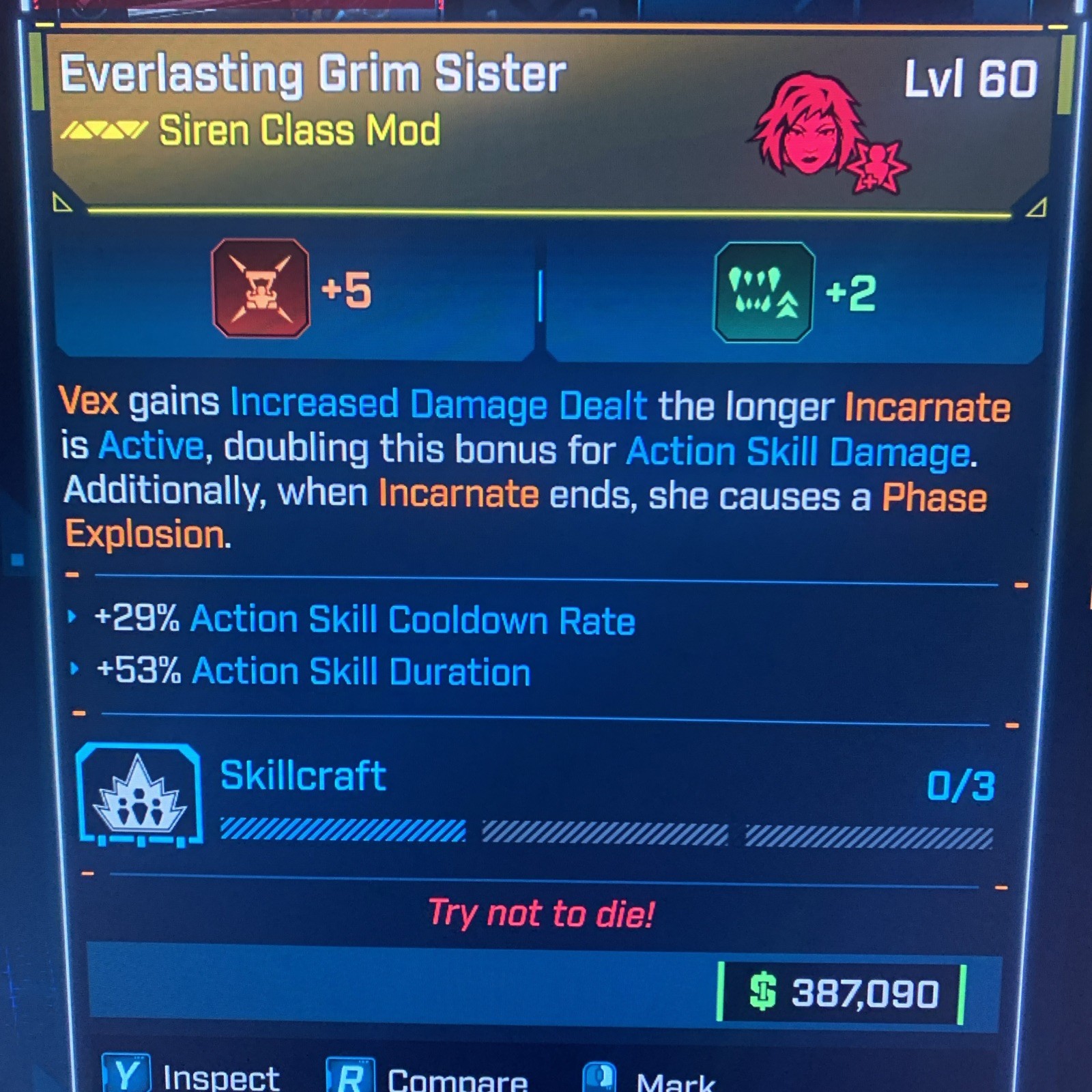 Borderlands 4⭐️LVL60 NEW VEX CLASS MOD GRIM SISTER YOU PICK STATS⭐️All PLATFORM