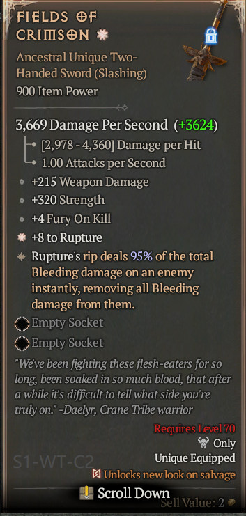 🔥 Diablo 4 Season 14 🔥Fields of Crimson 1 / 4 GA