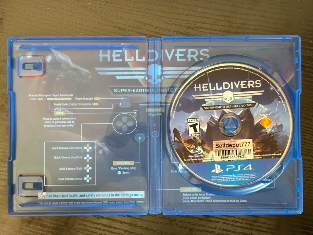 Helldivers Super-Earth Ultimate Edition PS4 Complete Tested