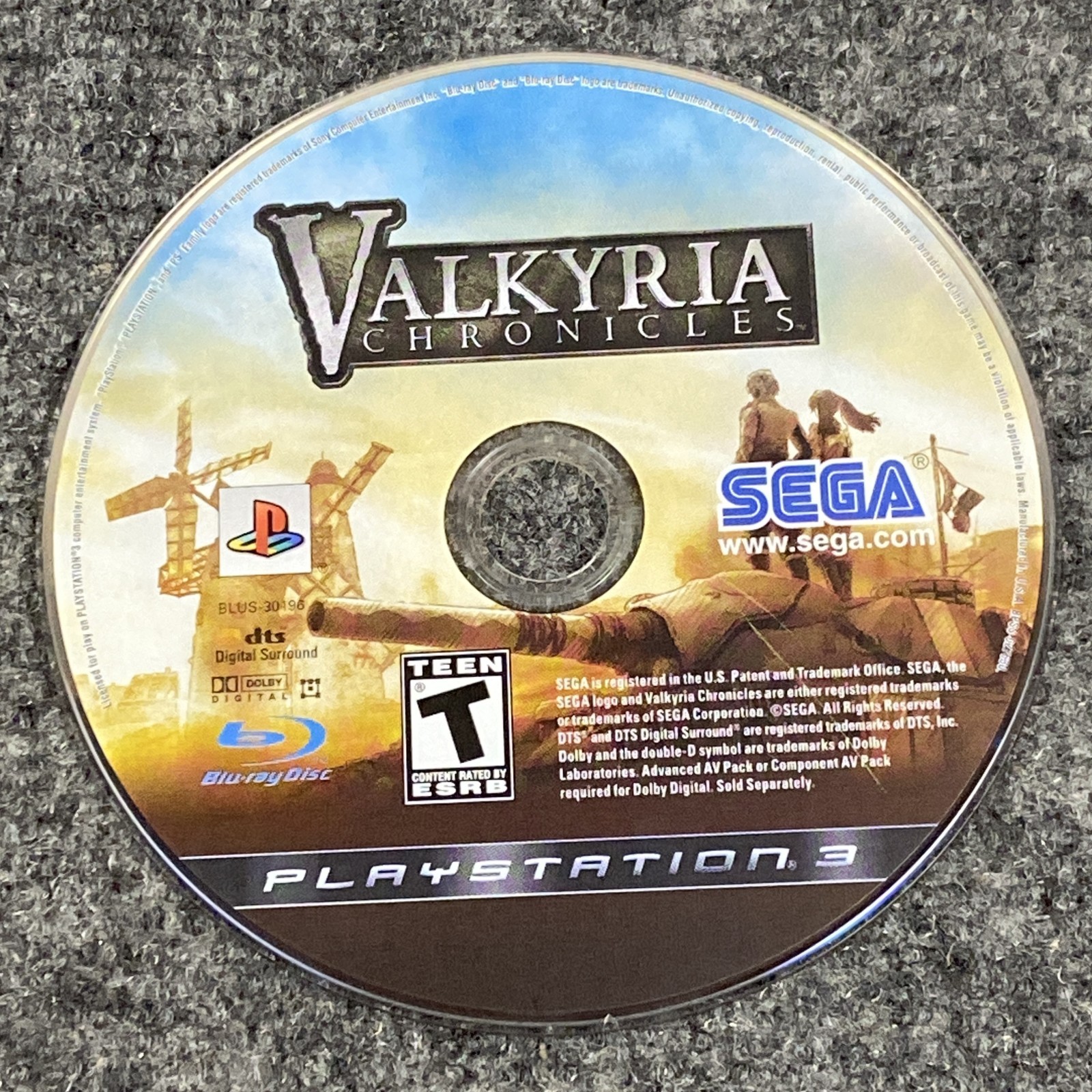 Valkyria Chronicles PS3 Disc Only Black Label SEGA Tactical RPG Strategy 2008