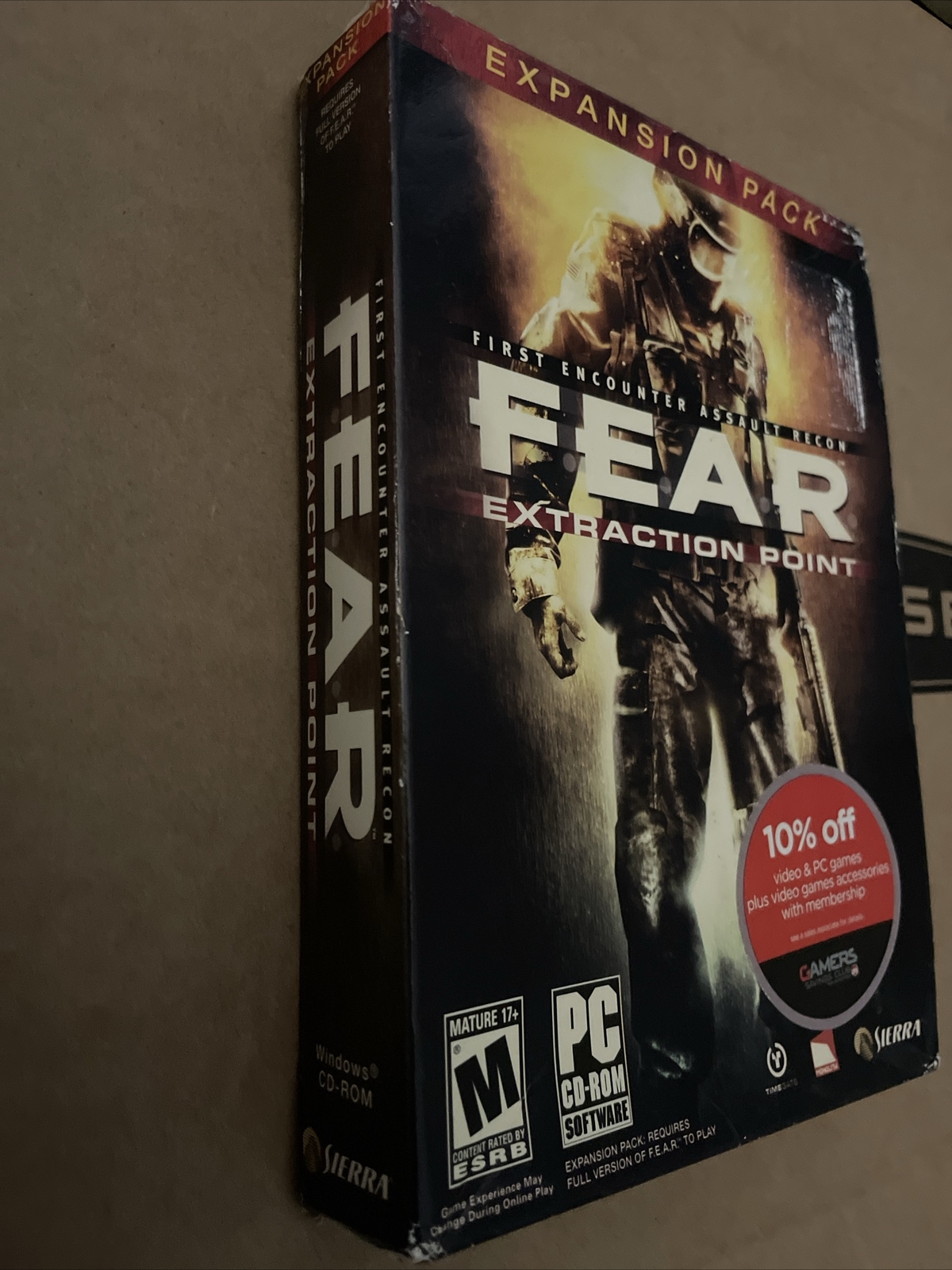 F.E.A.R. Extraction Point Expansion Pack for PC CD-ROM(Brand New/Factory Sealed)