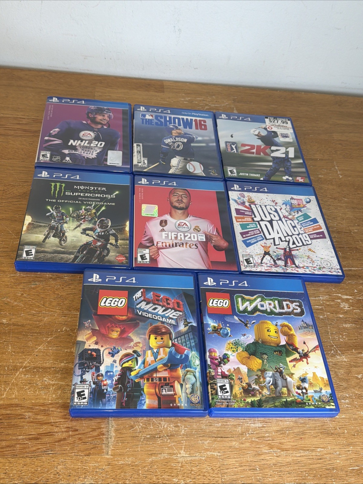 8 PlayStation 4 Games Mixed Lot Lego, Sports Game, Supercross. PS4 Game Lot