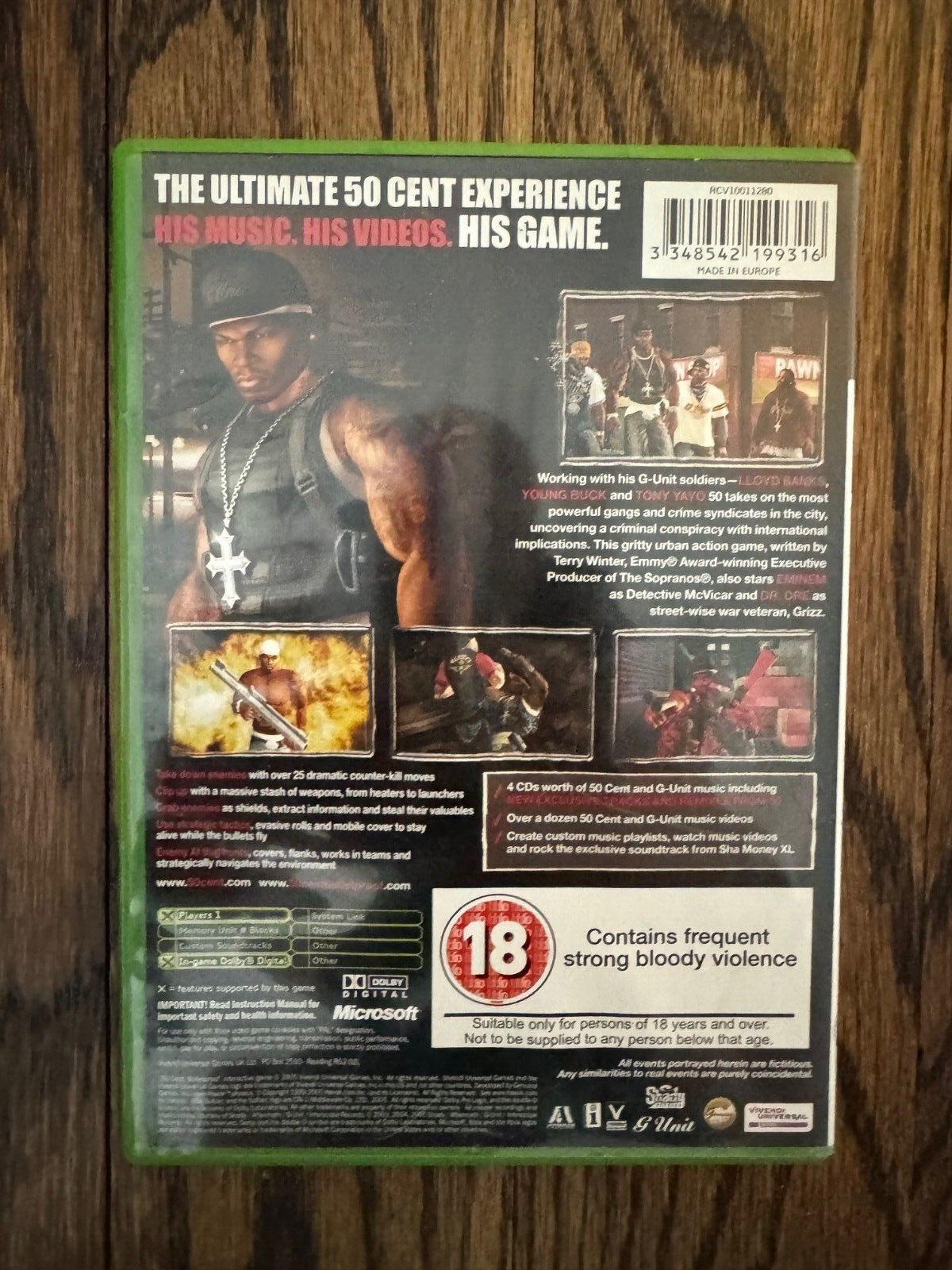 xbox 50 Cent: Bulletproof Game Microsoft *NI* PAL UK VERSION