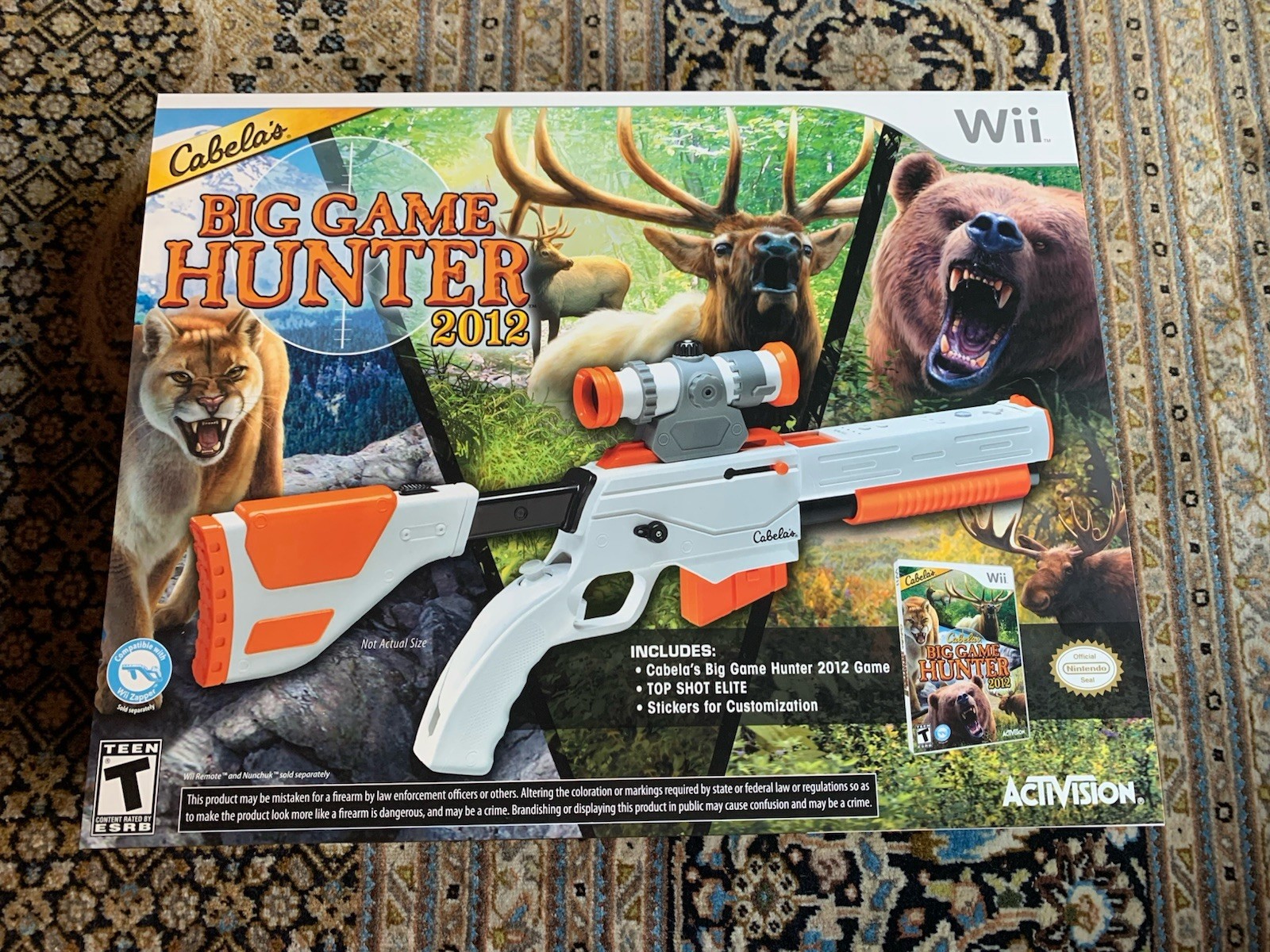 Cabela’s Big Game Hunter 2012 with Top Shot Elite Nintendo Wii Factory Sealed