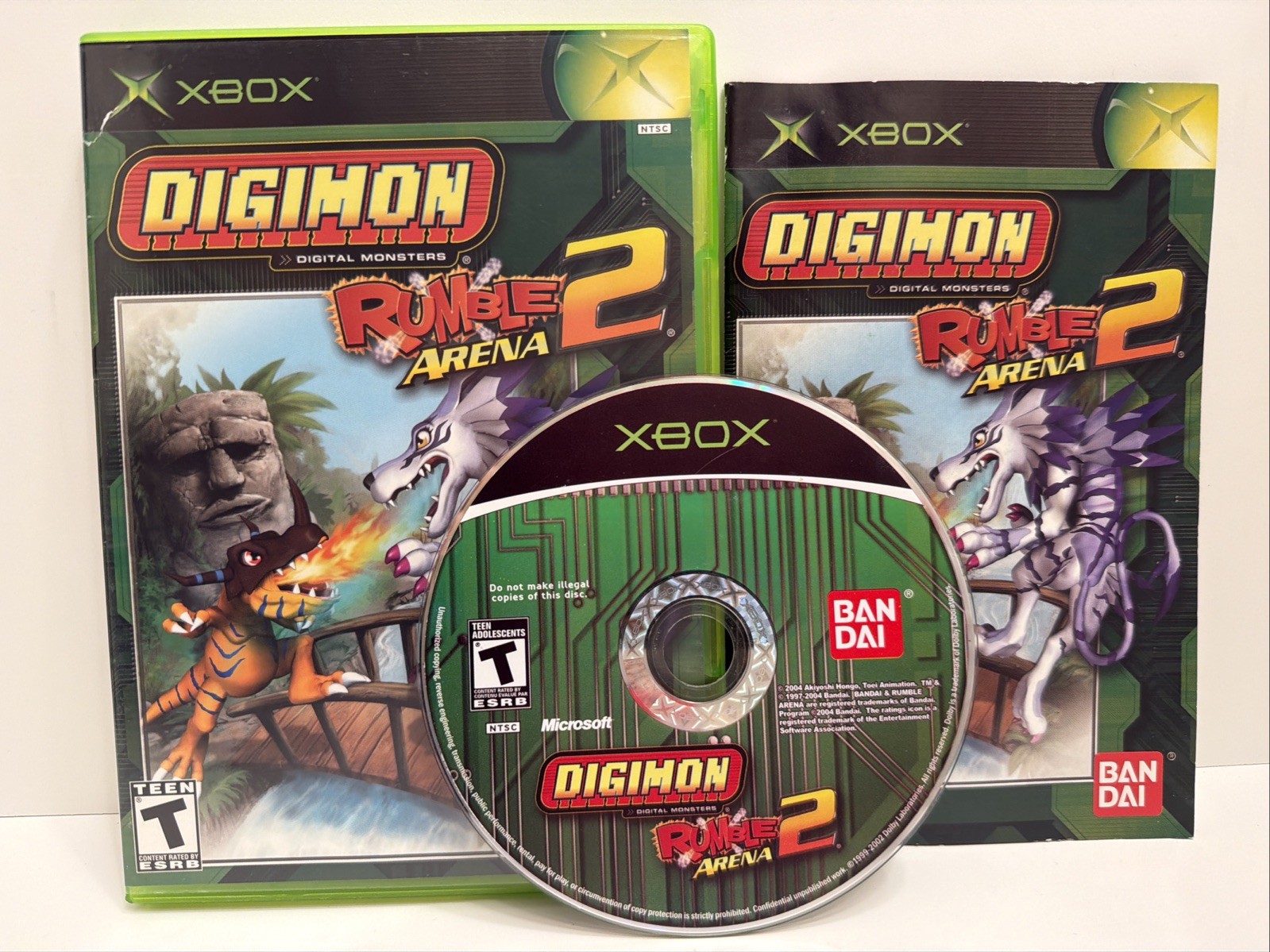 Digimon Rumble Arena 2 (Microsoft Xbox, 2004) CIB Complete VGC Vintage