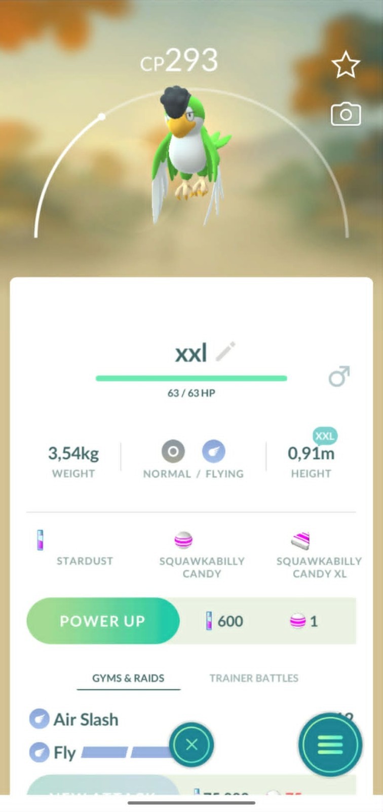 Pokemon Green Plumage Squawkabilly XXL Trade Go