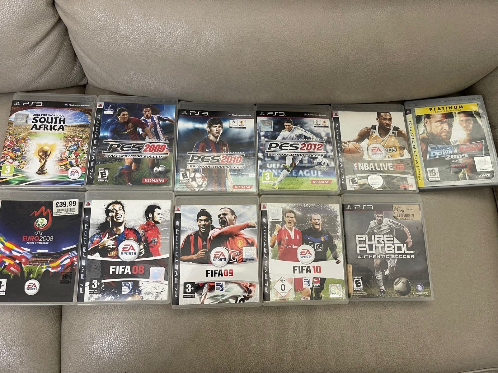 Ps3 Playstation 3 Games lot Bundle PES Fifa 08 09 10 12 Euro South Africa Footba