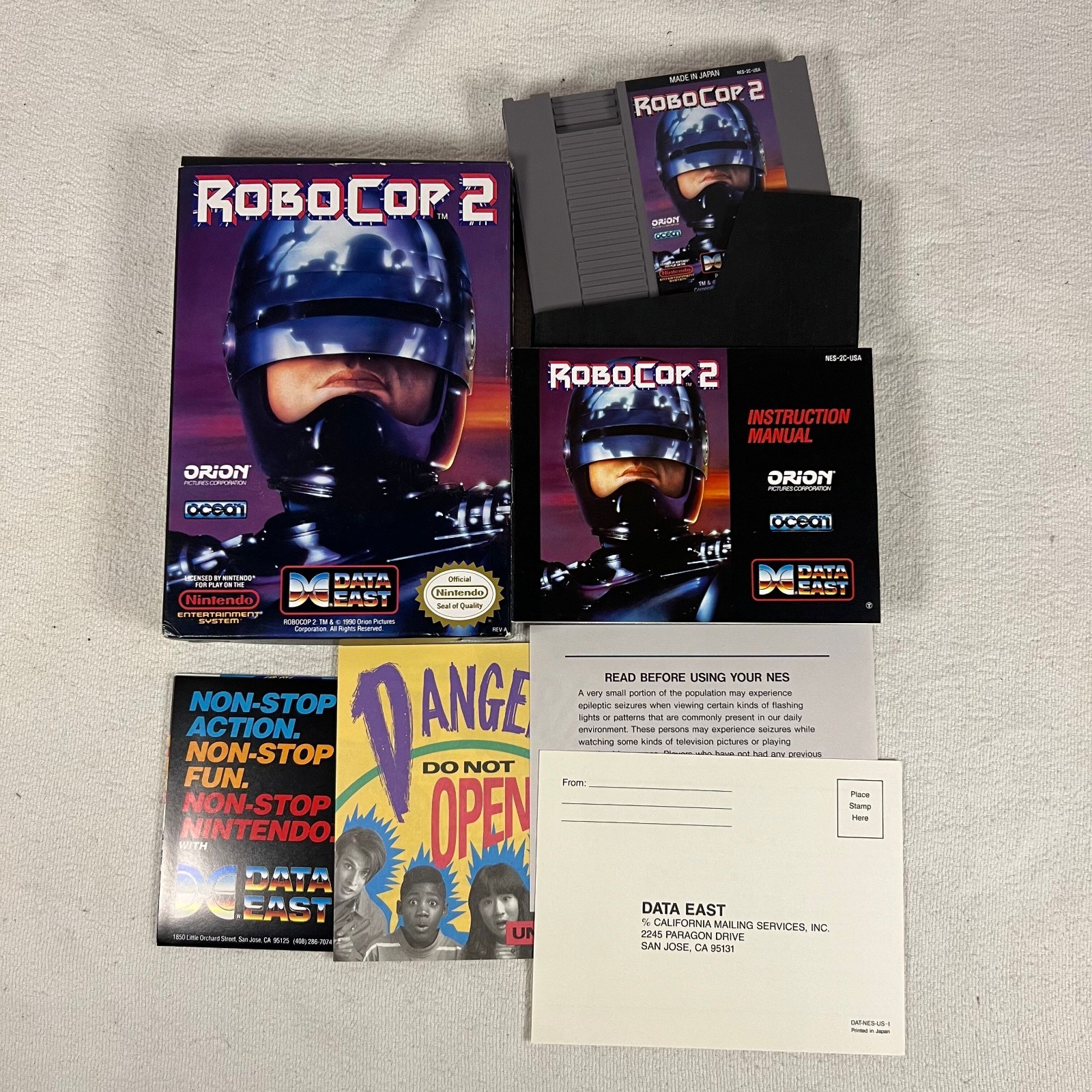 RoboCop 2 (Nintendo Entertainment System, 1991) CIB Complete Manual Inserts