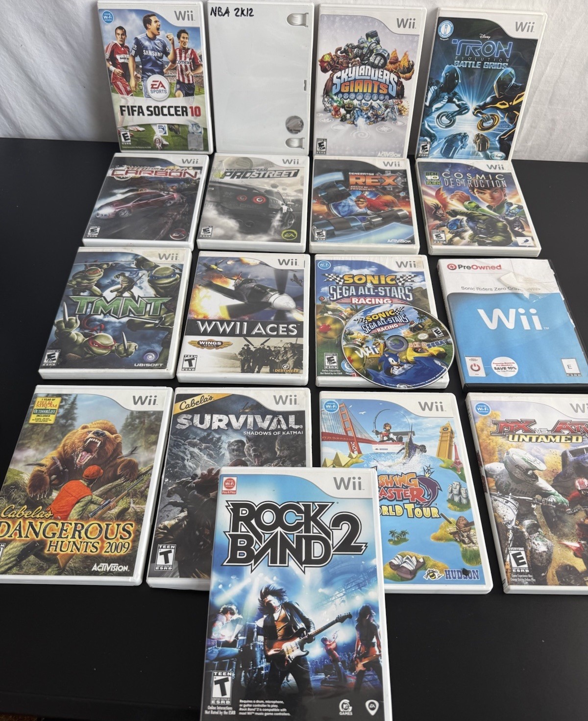 Lot of 19 Wii Games For Kids Boys Rated E Everyone Racing Fishing Skylanders