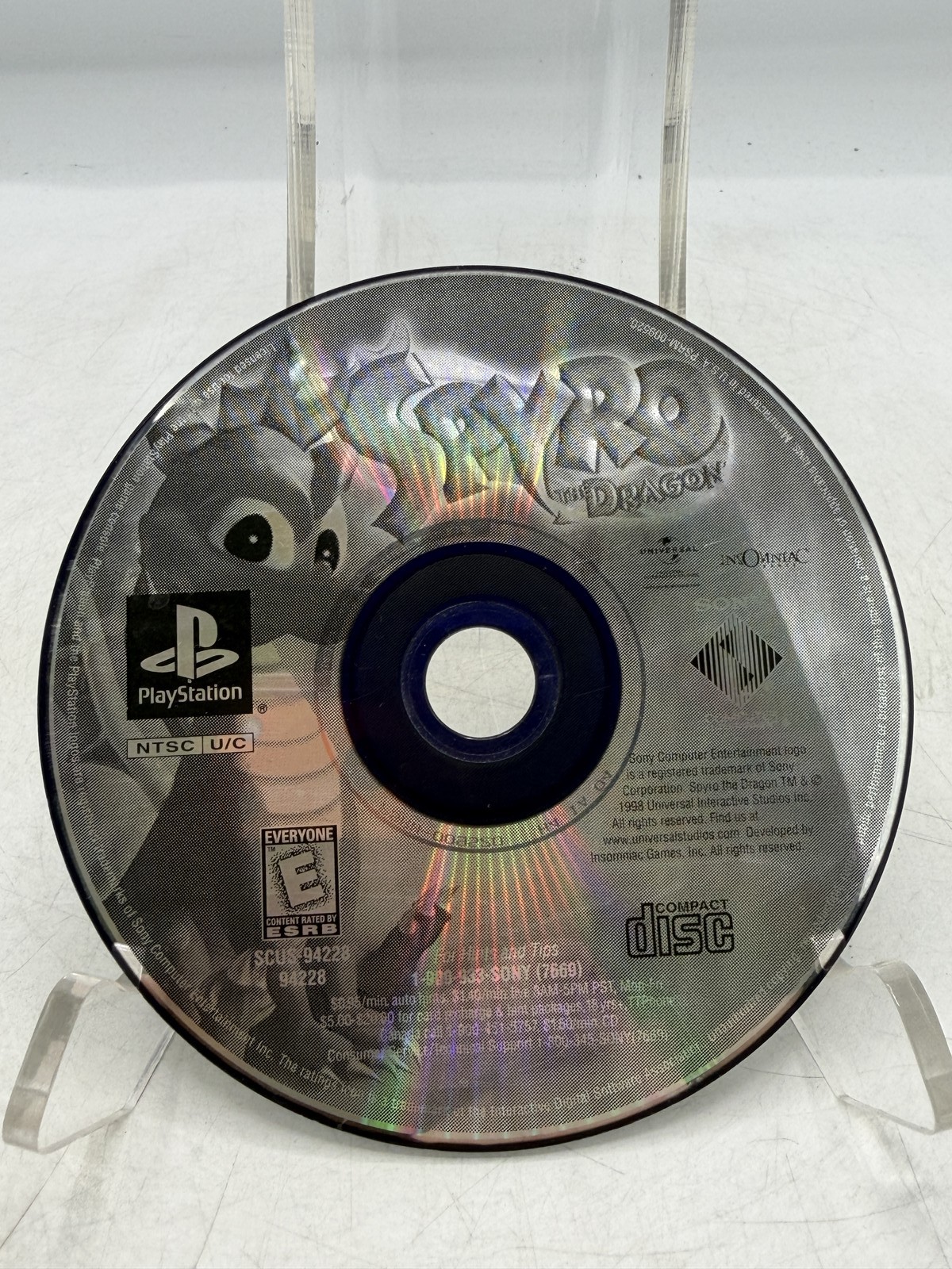 Spyro the Dragon PlayStation 1 PS1 PSX Black Label Video Game DISC ONLY