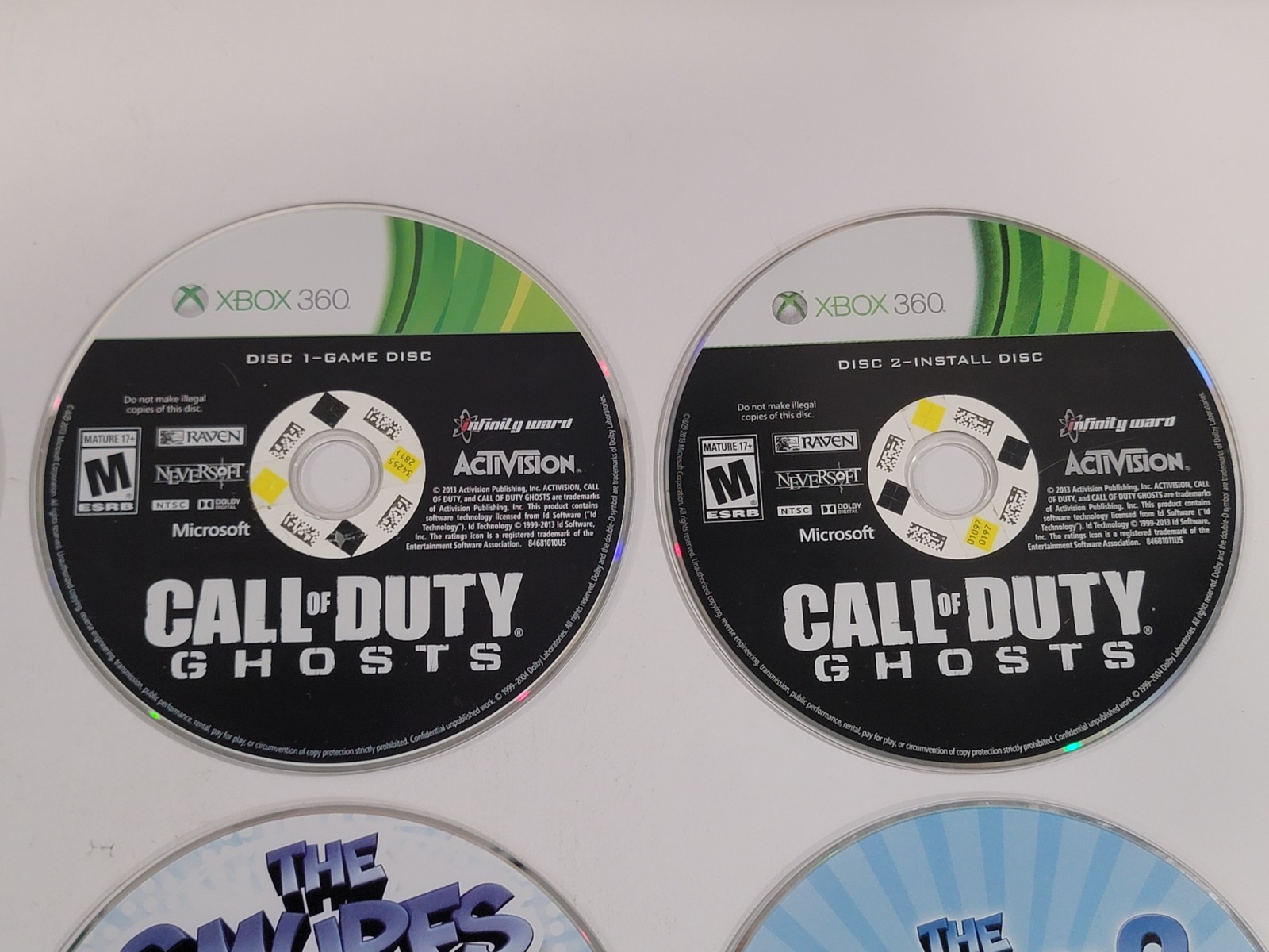 10 Loose Disc Video Game Lot – PS3, Xbox 360, Xbox One, & Wii – Smurfs, COD