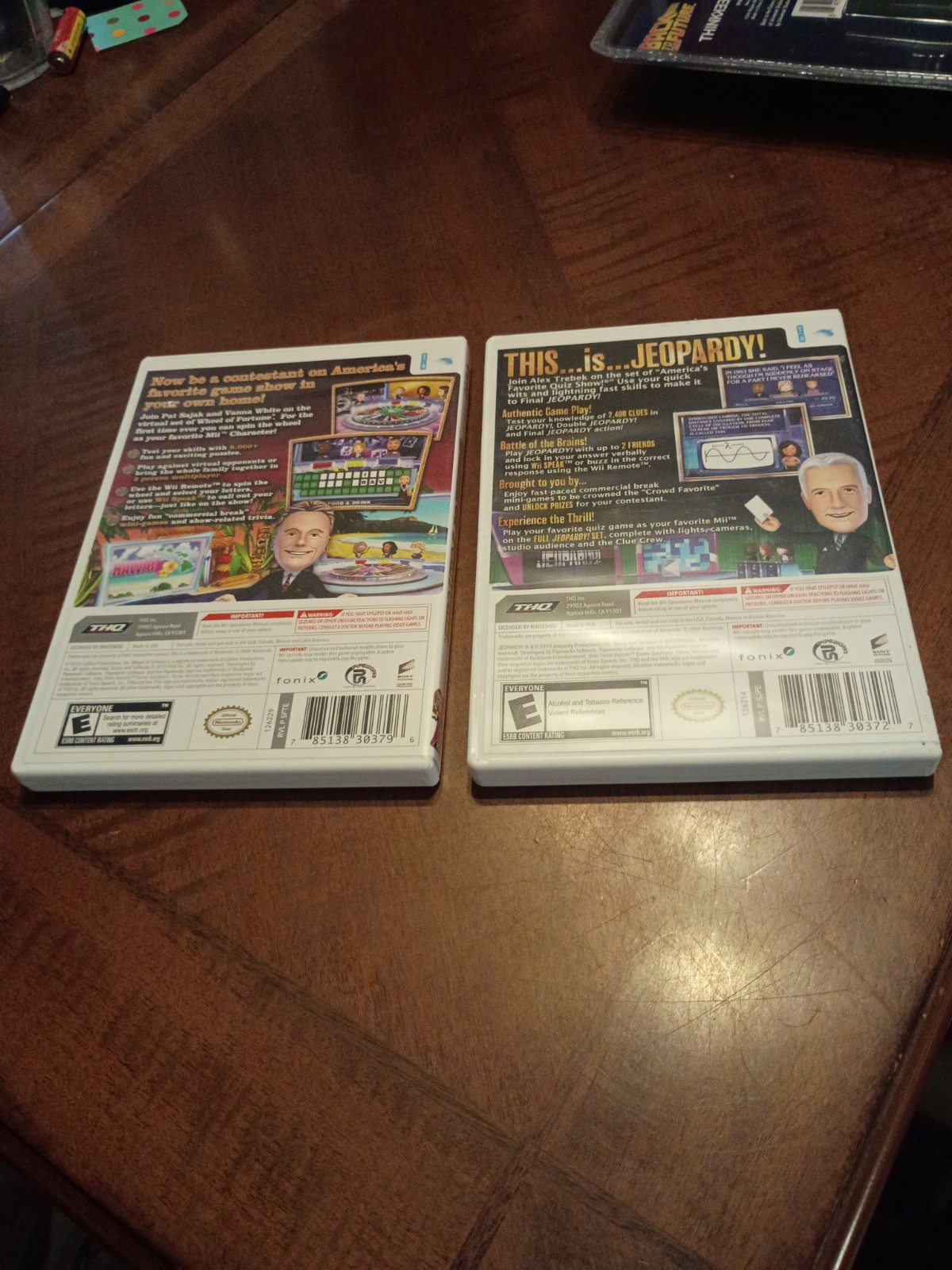 Jeopardy & Wheel Of Fortune Nintendo Wii 2008 Complete!
