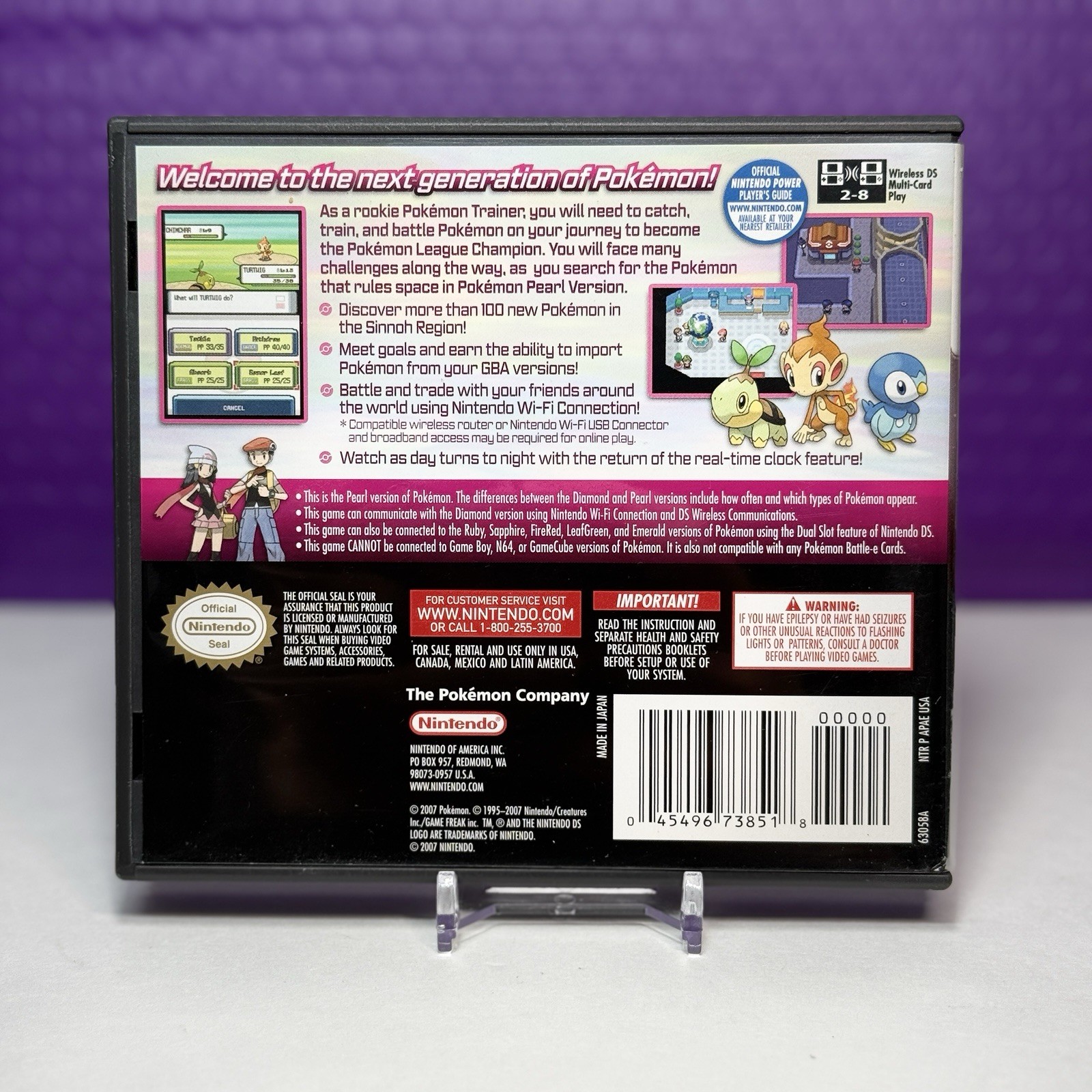 Pokemon Pearl Version Authentic [Nintendo DS – CIB] Complete With Poster