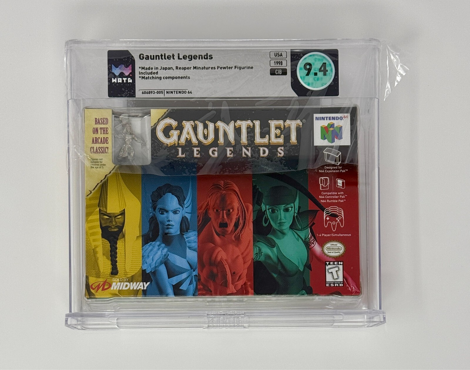 Gauntlet Legends Figure Variant Nintendo 64 N64 CIB Not Sealed WATA 9.4 TOP POP
