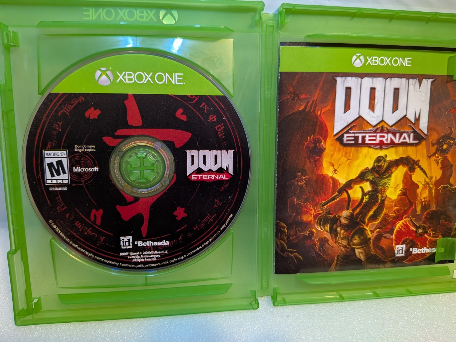 DOOM Eternal Microsoft Xbox One Video Game Disc Only Shooter Bethesda Mature