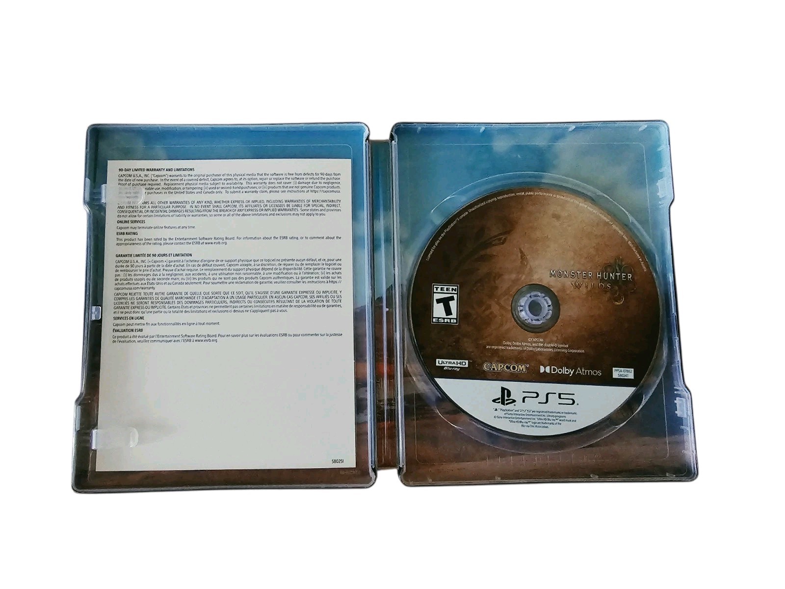 Monster Hunter Wilds [Steelbook Edition] (Sony PlayStation 5 PS5, 2025) Mint