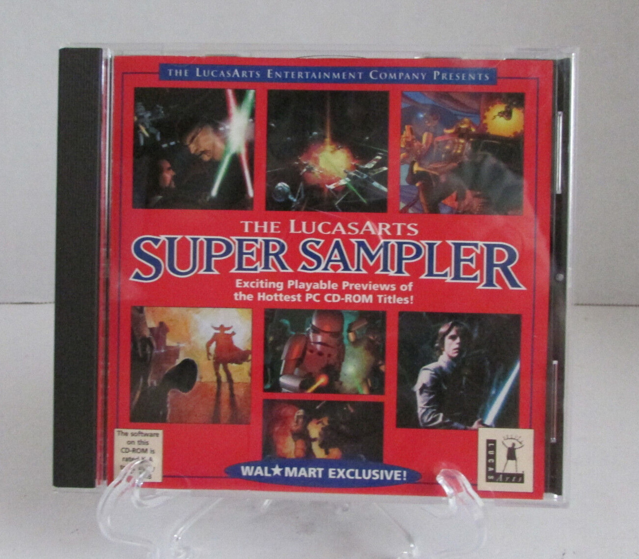 VINTAGE 1997 WALMART EXCLUSIVE LucasArts Super Sampler Game PC CD-ROM