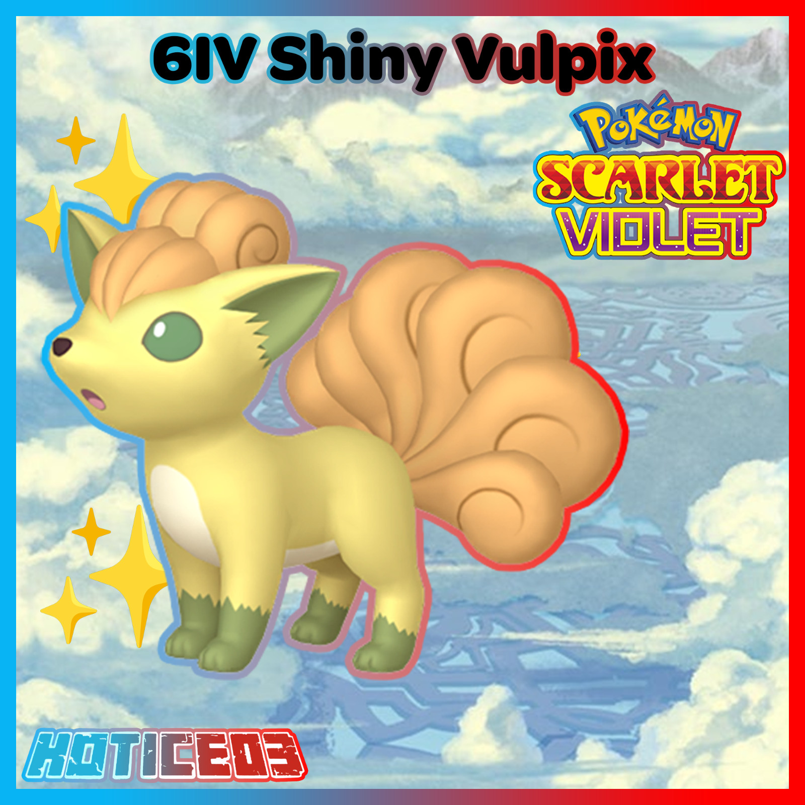 ✨Shiny Vulpix 6IV✨ Pokemon Scarlet & Violet 🚀Fast Trade🚀 Teal Mask DLC