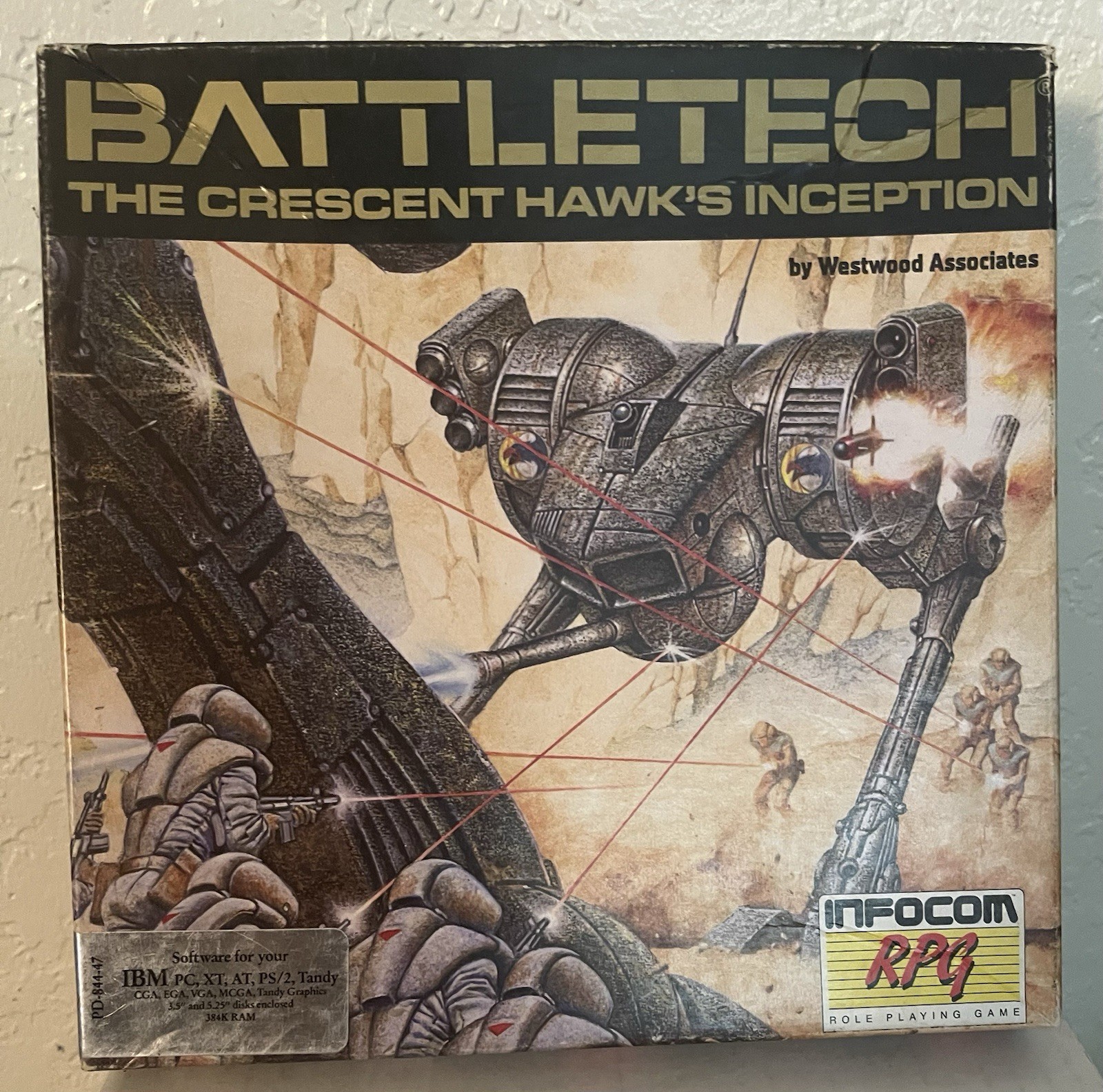 BattleTech: The Crescent Hawk’s Inception (PC, 1988) Box and Discs only.