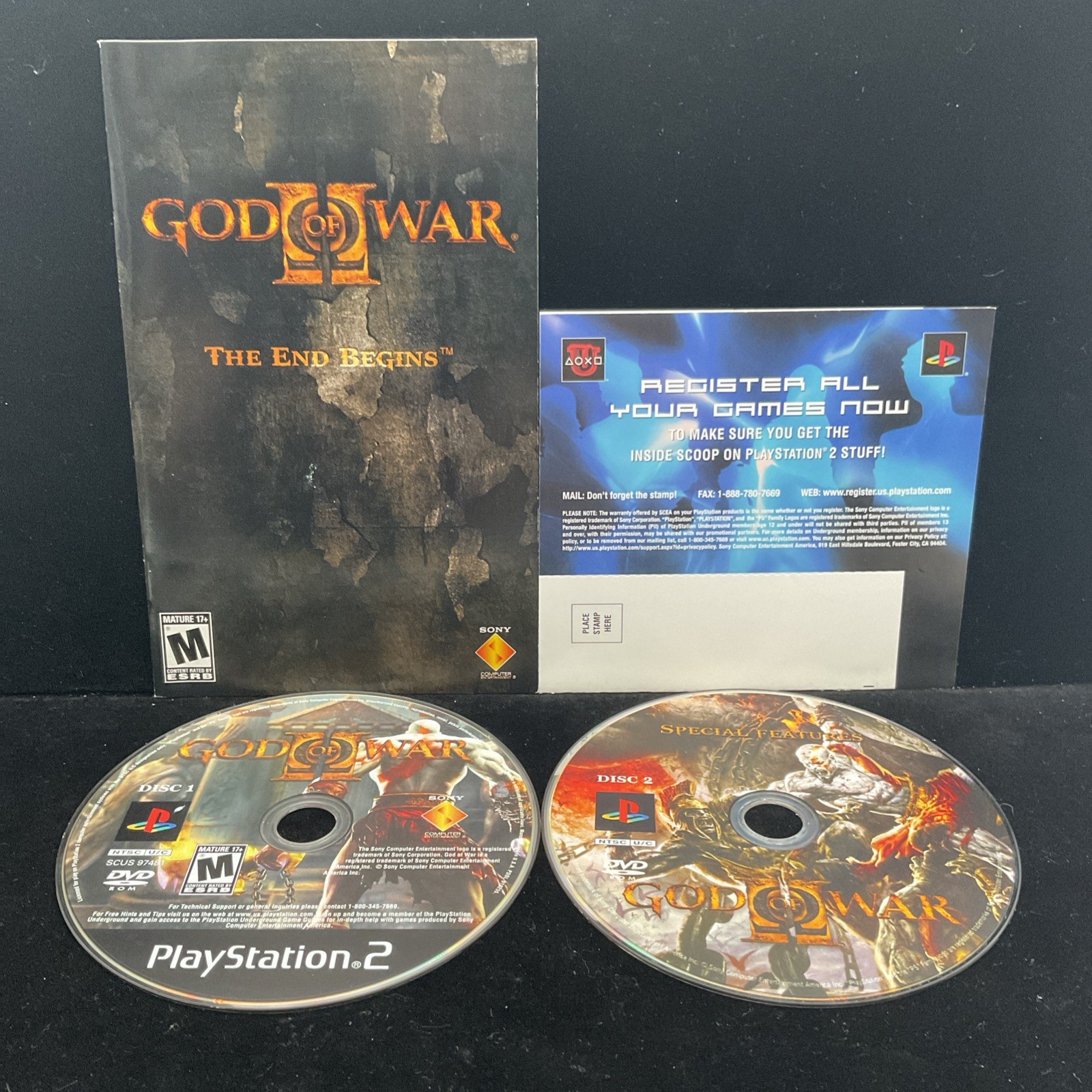 God of War II (PS2) Tested & CIB Clean 1 YR Warranty Refurbished Mint Bonus Disc
