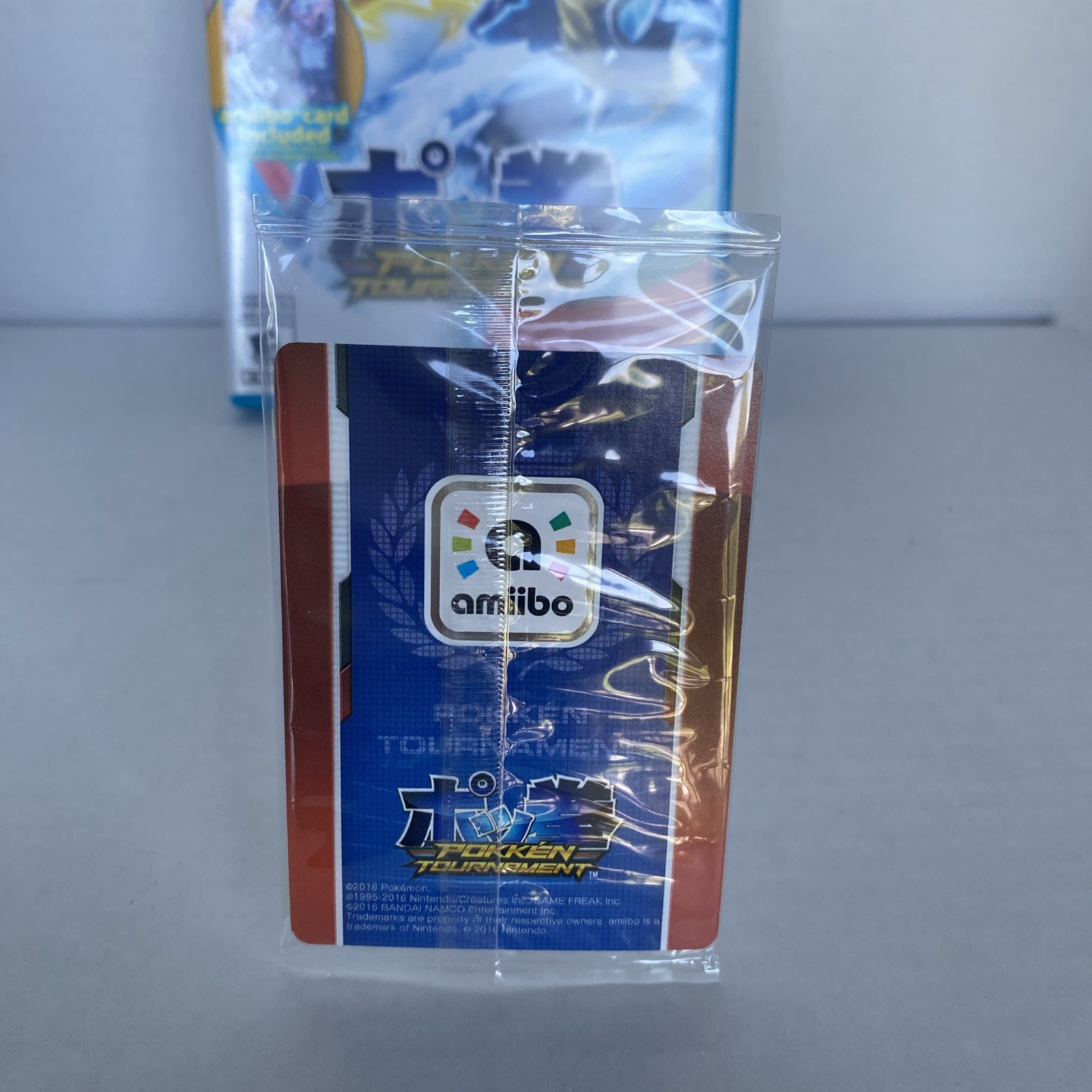 Nintendo Pokkén Tournament Wii U Fighting Game w/ Shadow MewTwo Amiibo Card RARE
