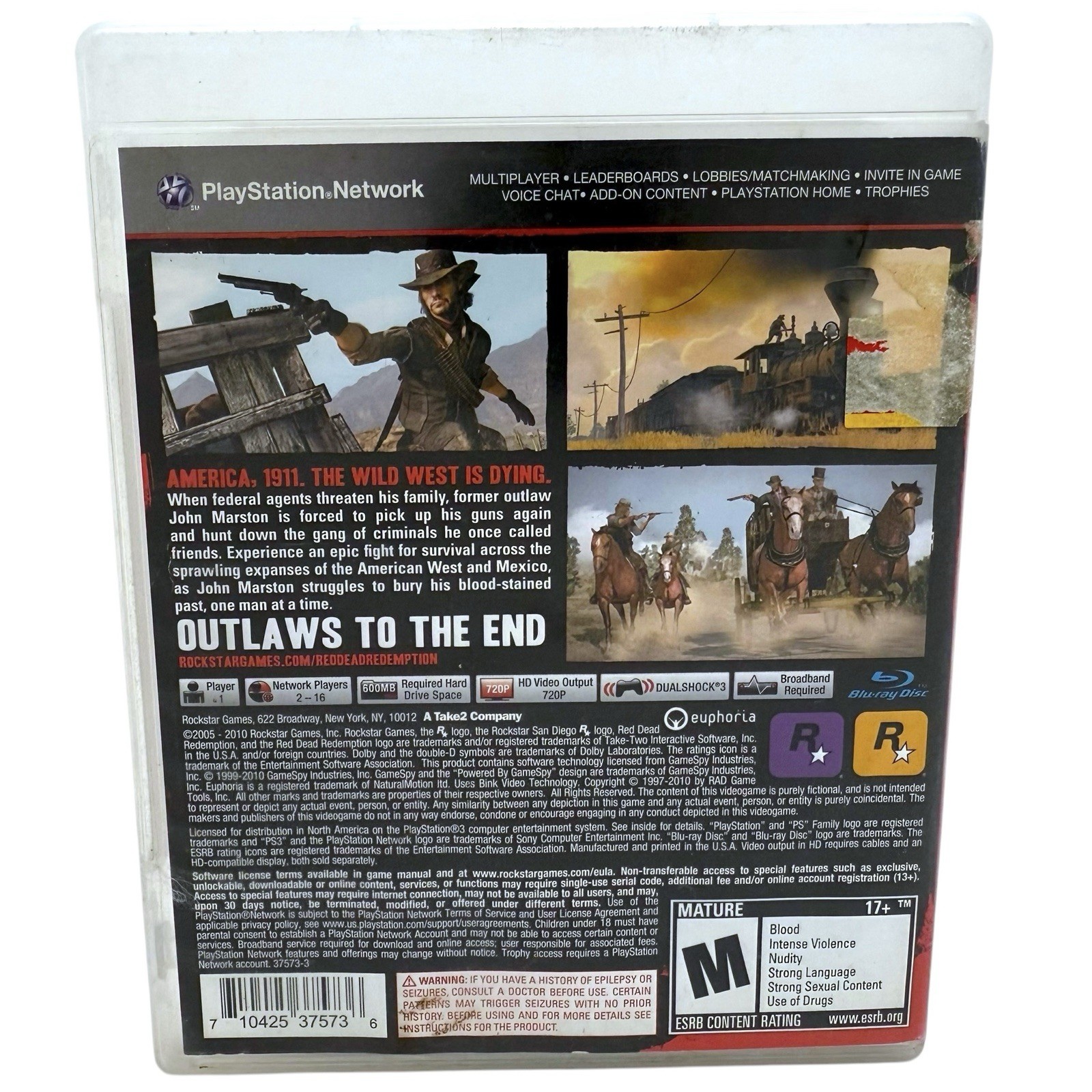 Red Dead Redemption Standard (Sony PlayStation 3, 2010) Tested