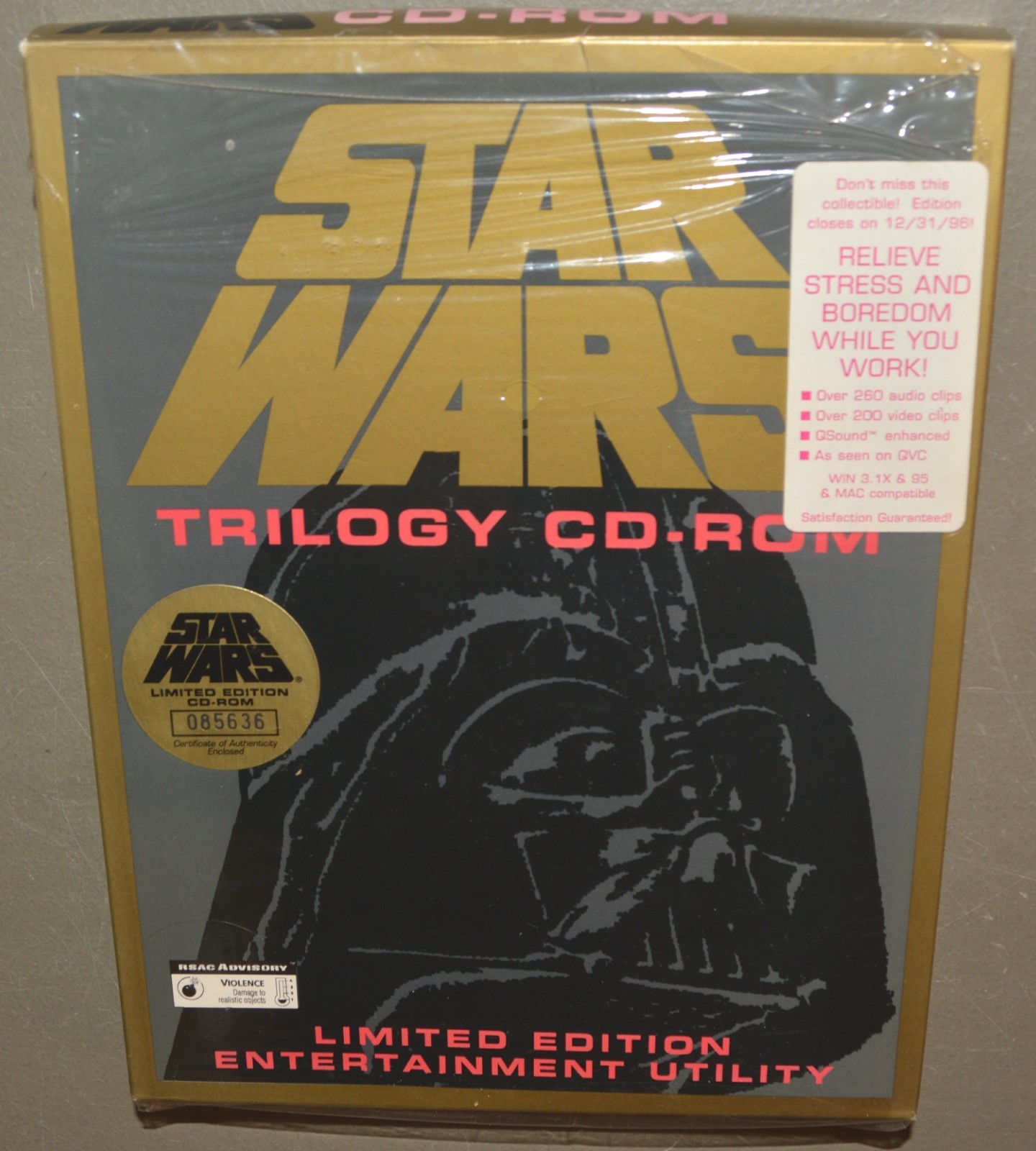 STAR WARS CD-ROM – Trilogy Entertainment Utility 1995 – LucasArts