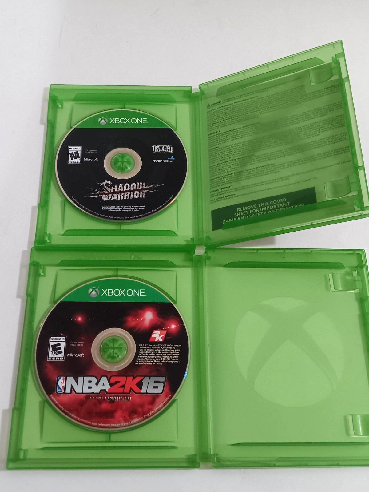 XBox 1 Game Lot Of 2: Includes Shadow Warrior & NBA 2K 16