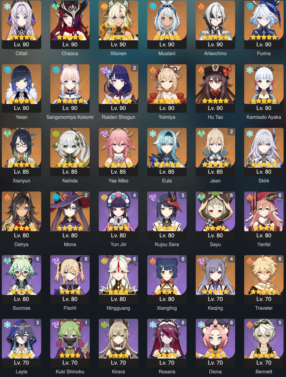 Genshin Impact Account – America Server AR60