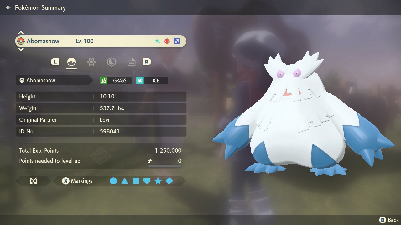 Shiny Alpha Abomasnow Max Effort Pokemon Legend Arceus