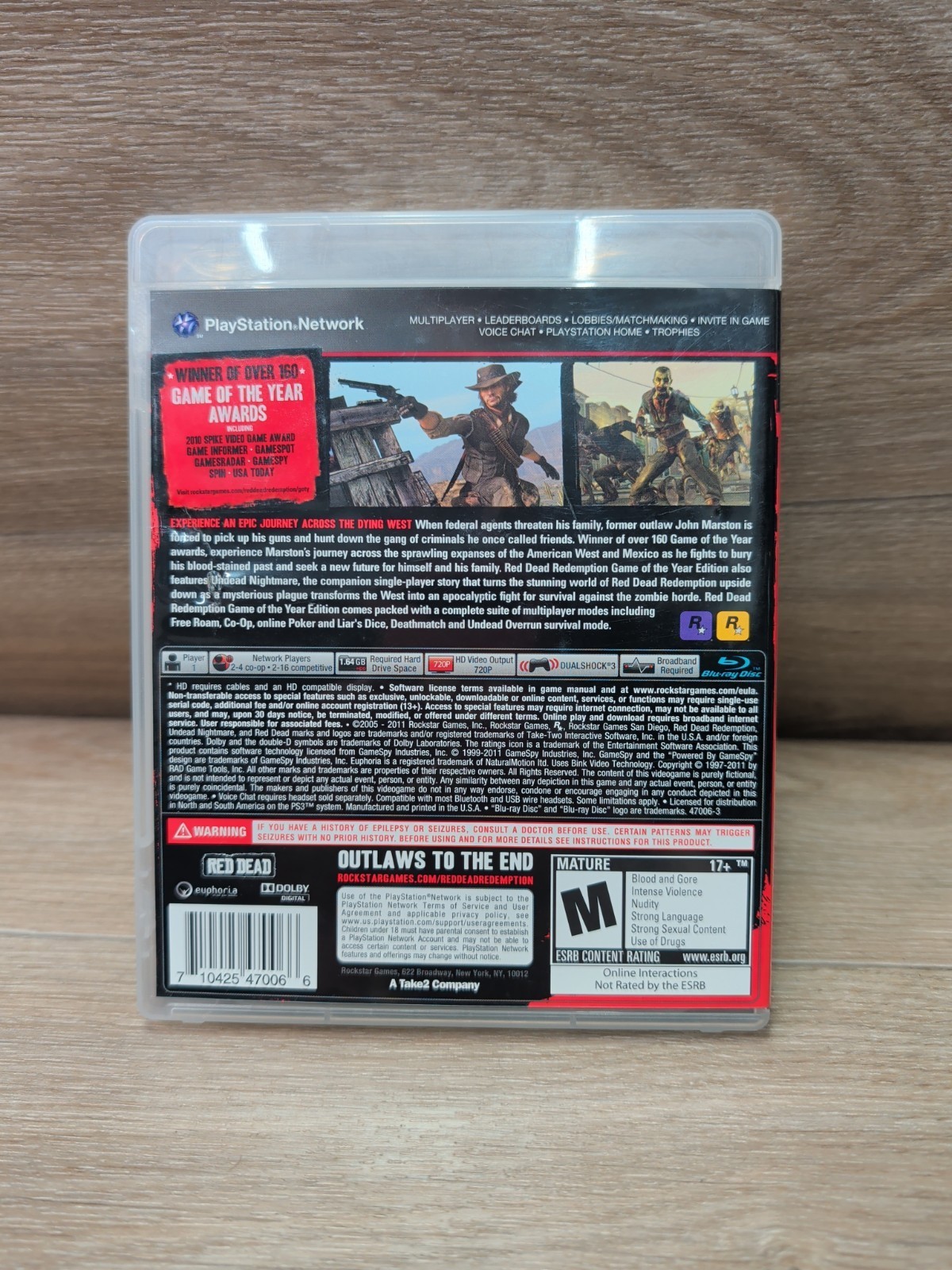 Red Dead Redemption Sony PS3 Game w/ Manual & Map Poster CIB Game of the Year