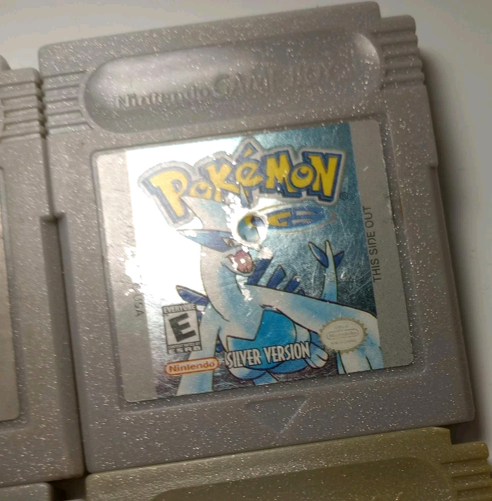 Pokemon Gold + Silver Lot Of 9 Gameboy Color Lot Authentic Dry Batteries Tested